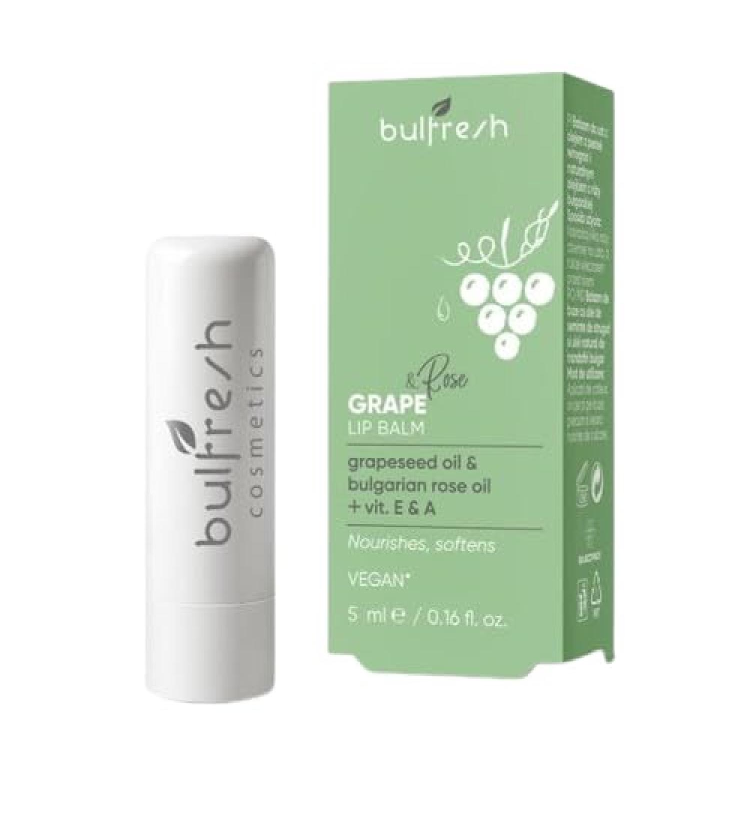 Herbs of Bulgaria Bulfresh Grape and Rose Lip Balm 5ml (Lipstick Version)