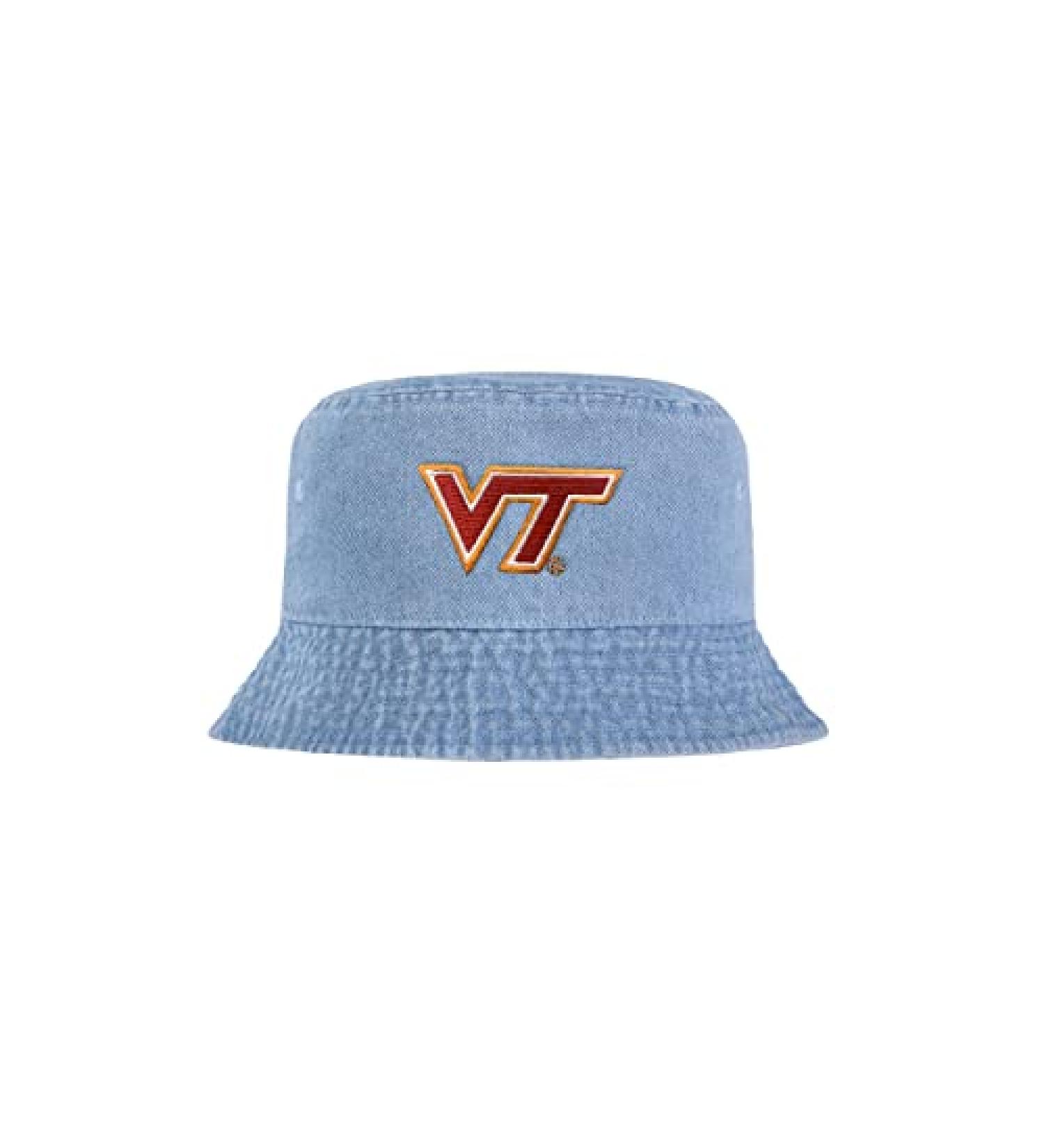 Virginia Tech Hokies NCAA Outdoor Sun Bucket Hat - Women's College Team Logo Fashion, Denim - One Size - Buy Online on GoSupps.com