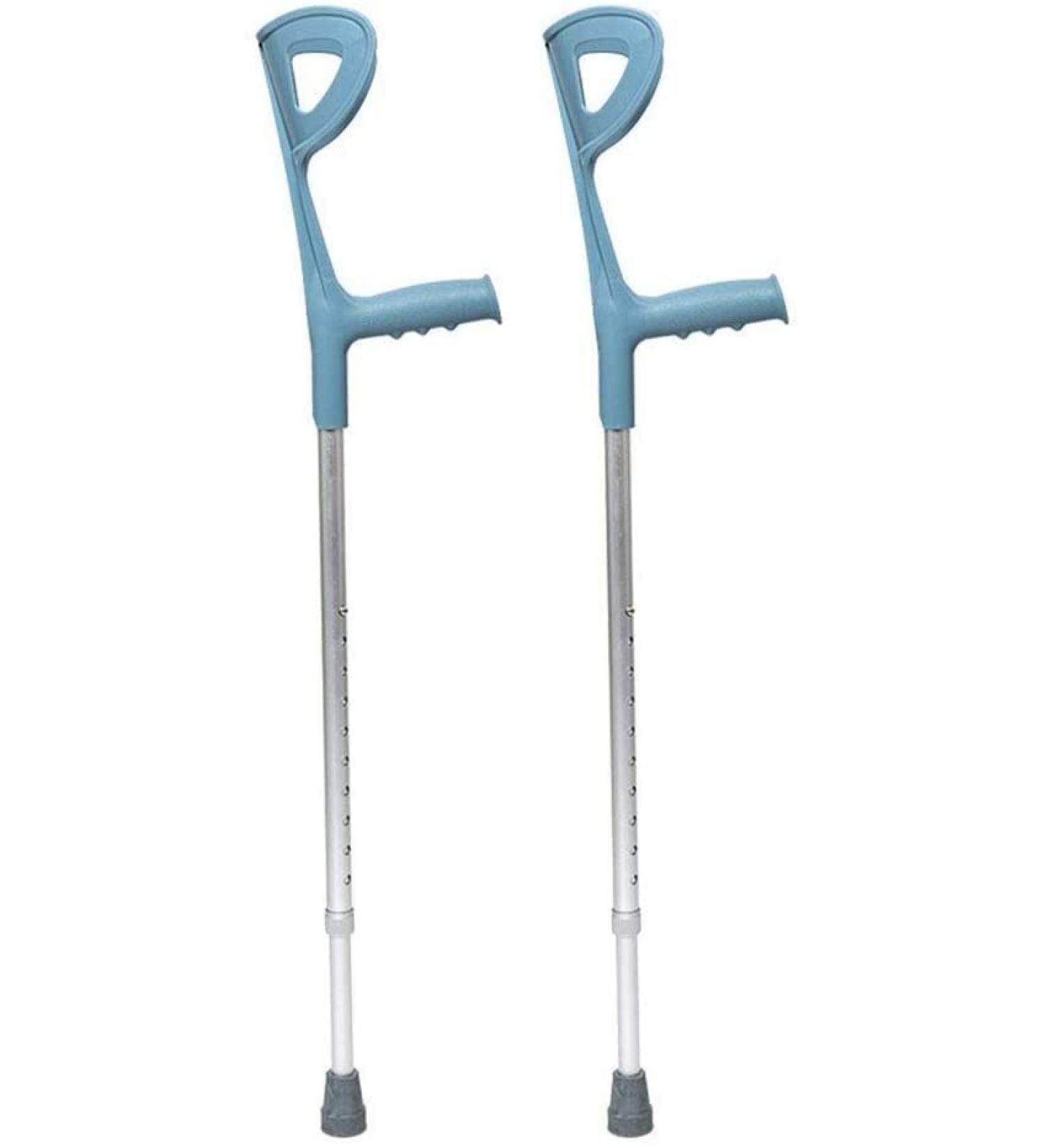 Forearm Crutches Adjustable Aluminum Alloy Cane Height Adjustable Forearm Crutch Assistance Stability Elbow for Disabled Elderly Walking Aid - Buy Online on GoSupps.com