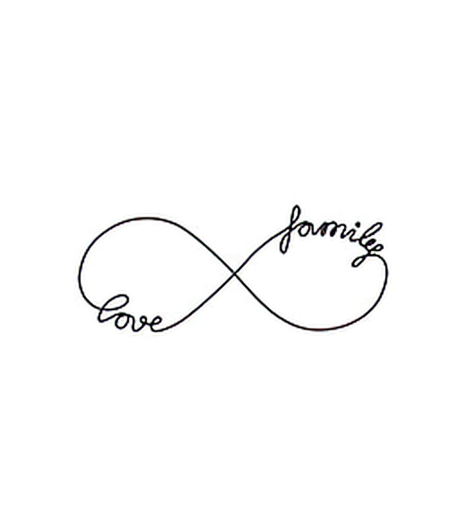 Dopetattoo Infinity Symbols Temporary Tattoos - 6 Sheets Love Family Neck Arm Chest Tattoo for Women Men - 3.7 X 3.7 Inch - Buy Online on GoSupps.com