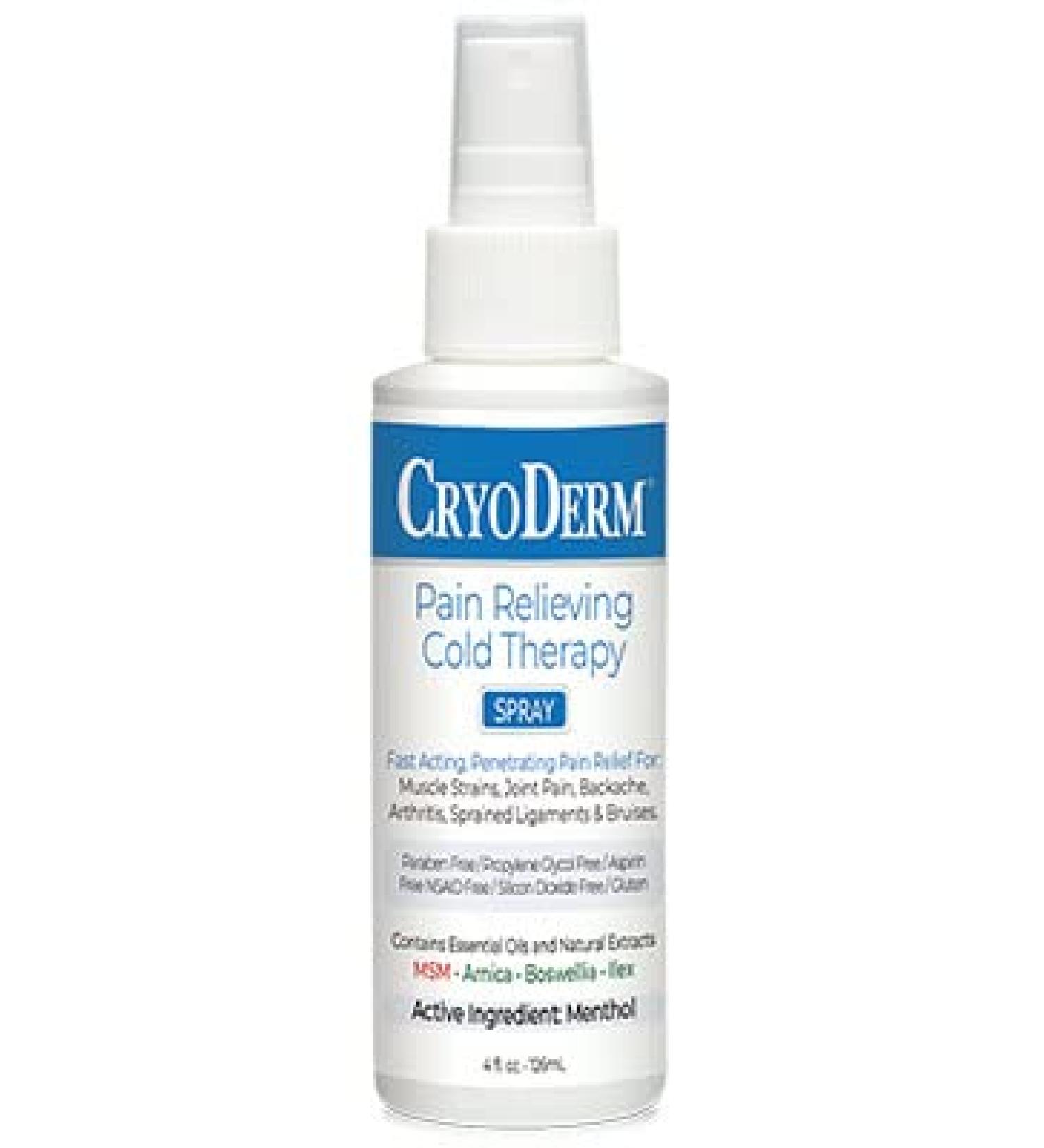 CryoDerm 4 oz Cold Therapy Spray - Fast Pain Relief (1 Pack) - Buy Online on GoSupps.com