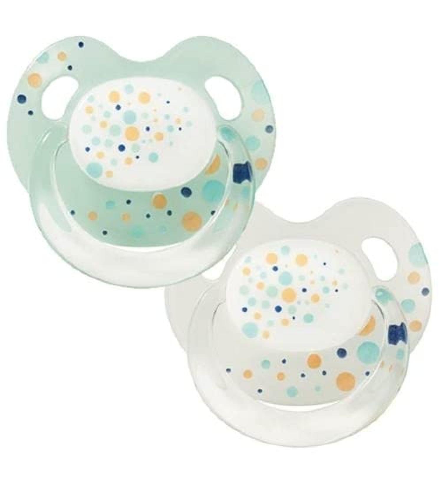 BabyNova Pacifier Jaw Shape Slimline Silicone Pack of 2 (from 18 months)