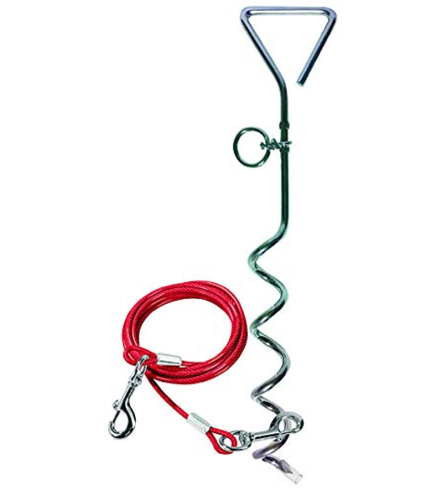 Leisurewize - Dog Anchor With Tether 16.5'' 42cm Long Dog Ties Dog Guard - Camping Caravanning (LWACC493)