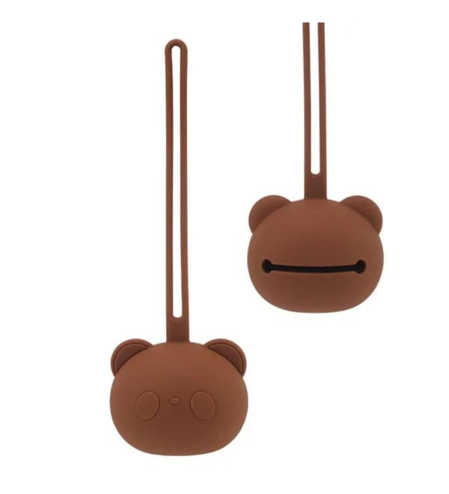 Schnullerbox | Silicone Pacifier Storage Case | Bear Design | Free Shipping on Baby Pacifier Holder (Red-Brown) - Buy Online on GoSupps.com