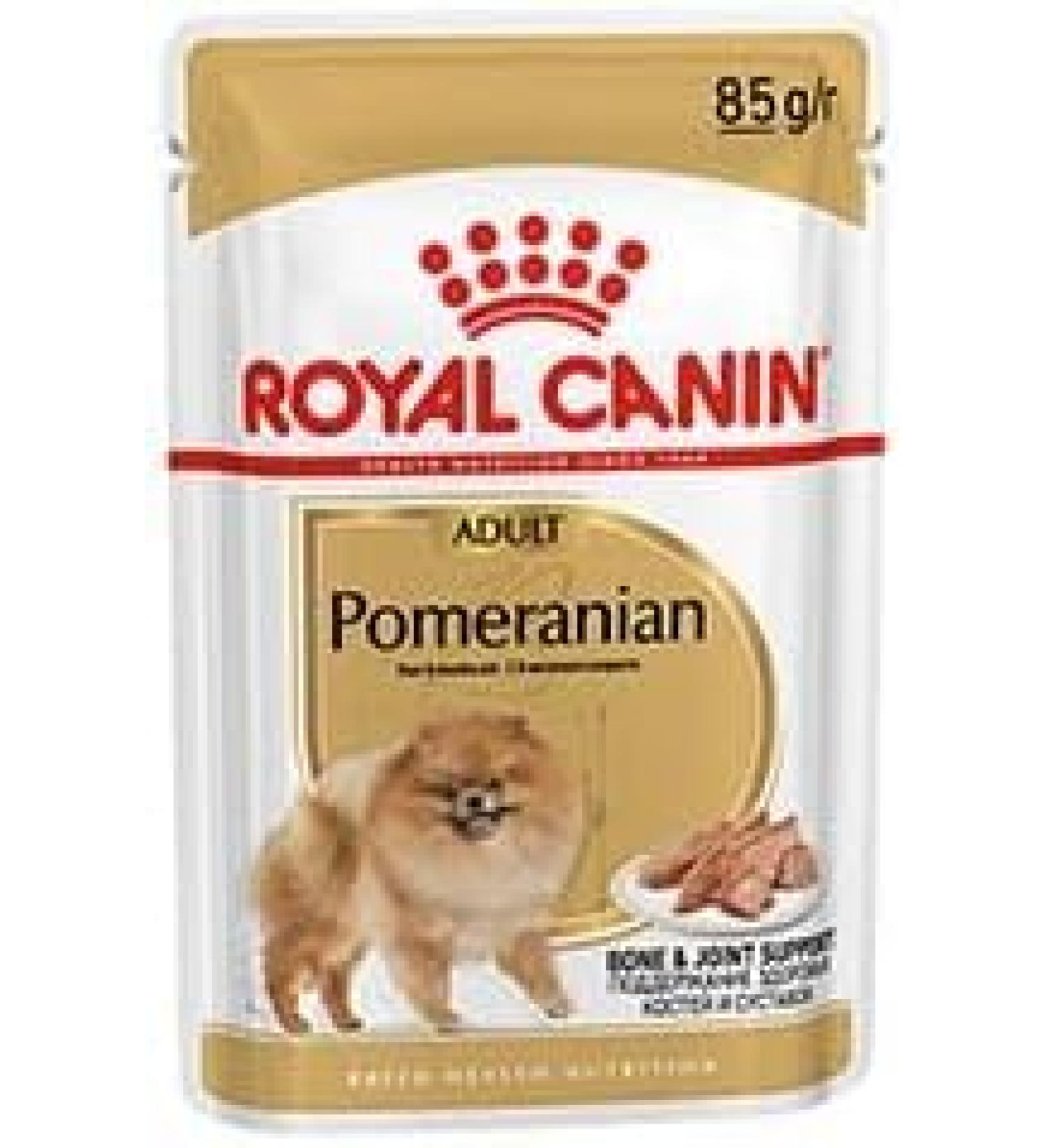 Royal Canin Pomeranian Adult Dog Wet Pouches 85g (Pack of 24) - Buy Online on GoSupps.com