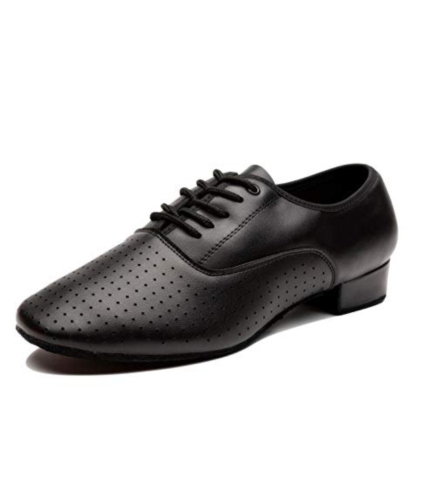NLeahershoe Men's Breathable Lace-up Leather Latin Dance Shoes - Black, Size 11.5 - Buy Online on GoSupps.com