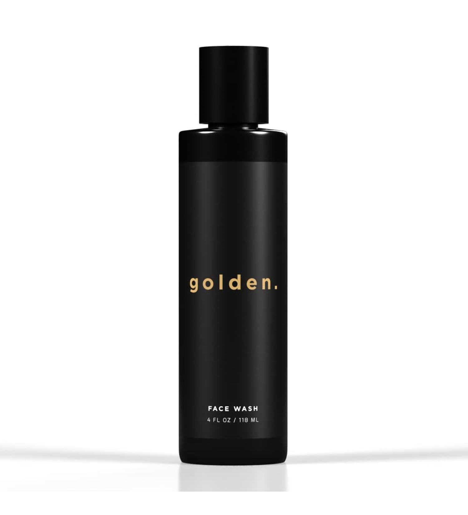 Golden Grooming Co. Men's Face Wash - Aloe Vera & Vitamin E Facial Cleanser for Sensitive & Oily Skin - Organic Daily Foaming Cleanser - 4 oz - Buy Online on GoSupps.com