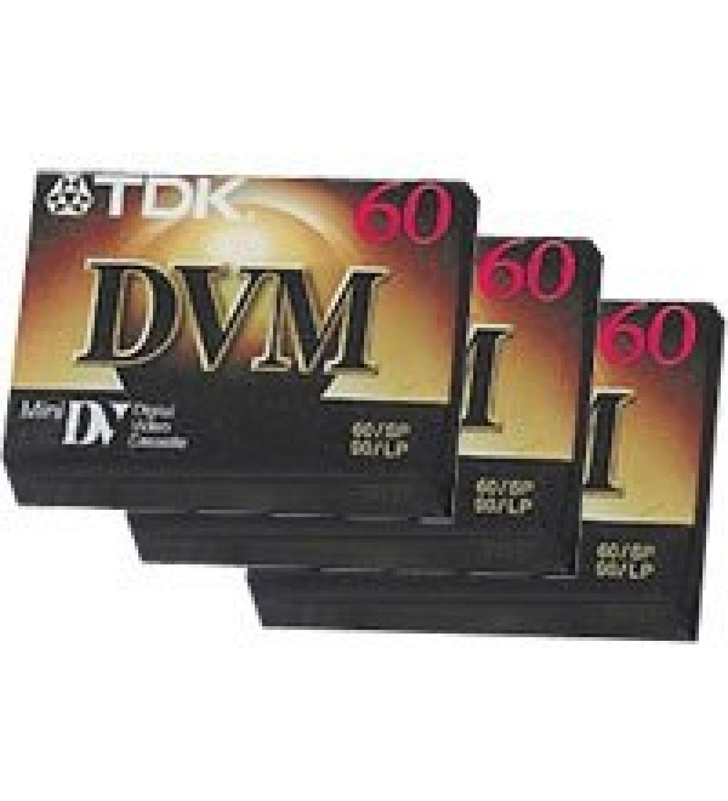 TDK DVM60 Mini DV Tape 60 min. - 3 Pack