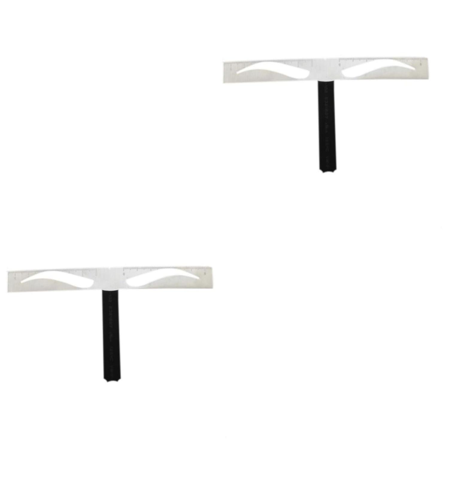 FOMIYES Eyebrow Shapes Stencil 2 Pcs Eyebrow Grooming Stencil Eyebrow Stencil Template Positioning Ruler Stainless Steel - Buy Online on GoSupps.com