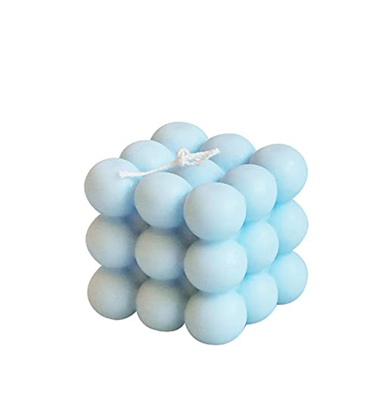 Buy Small Blue Bubble Cube Candle - Aromatherapy Soy Wax Scented Candle for Relaxation | Perfect Birthday Gift 1PC - Buy Online on GoSupps.com