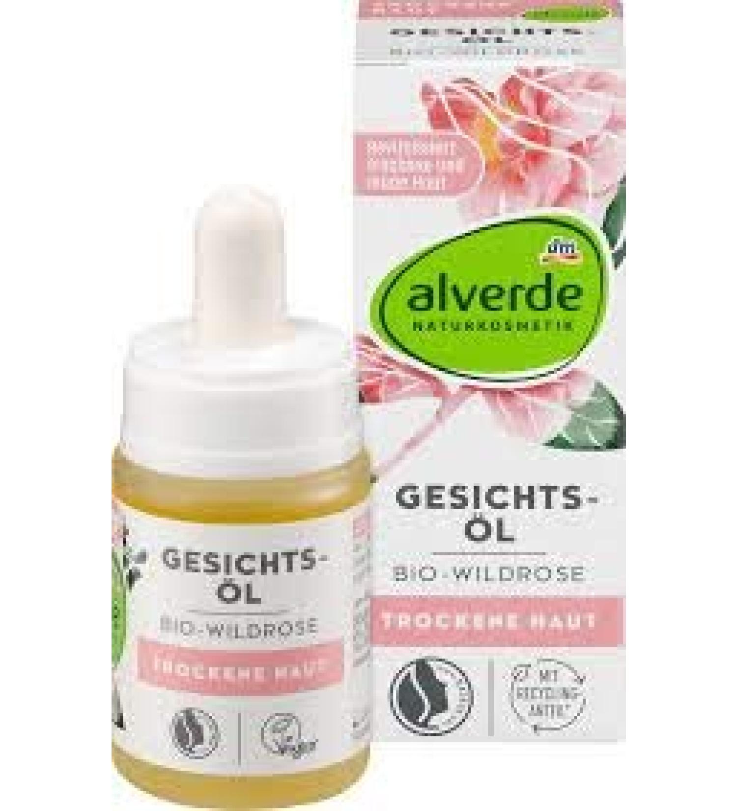 Alverde NATURKOSMETIK Organic Wild Rose Facial Oil 15 ml - Buy Online on GoSupps.com