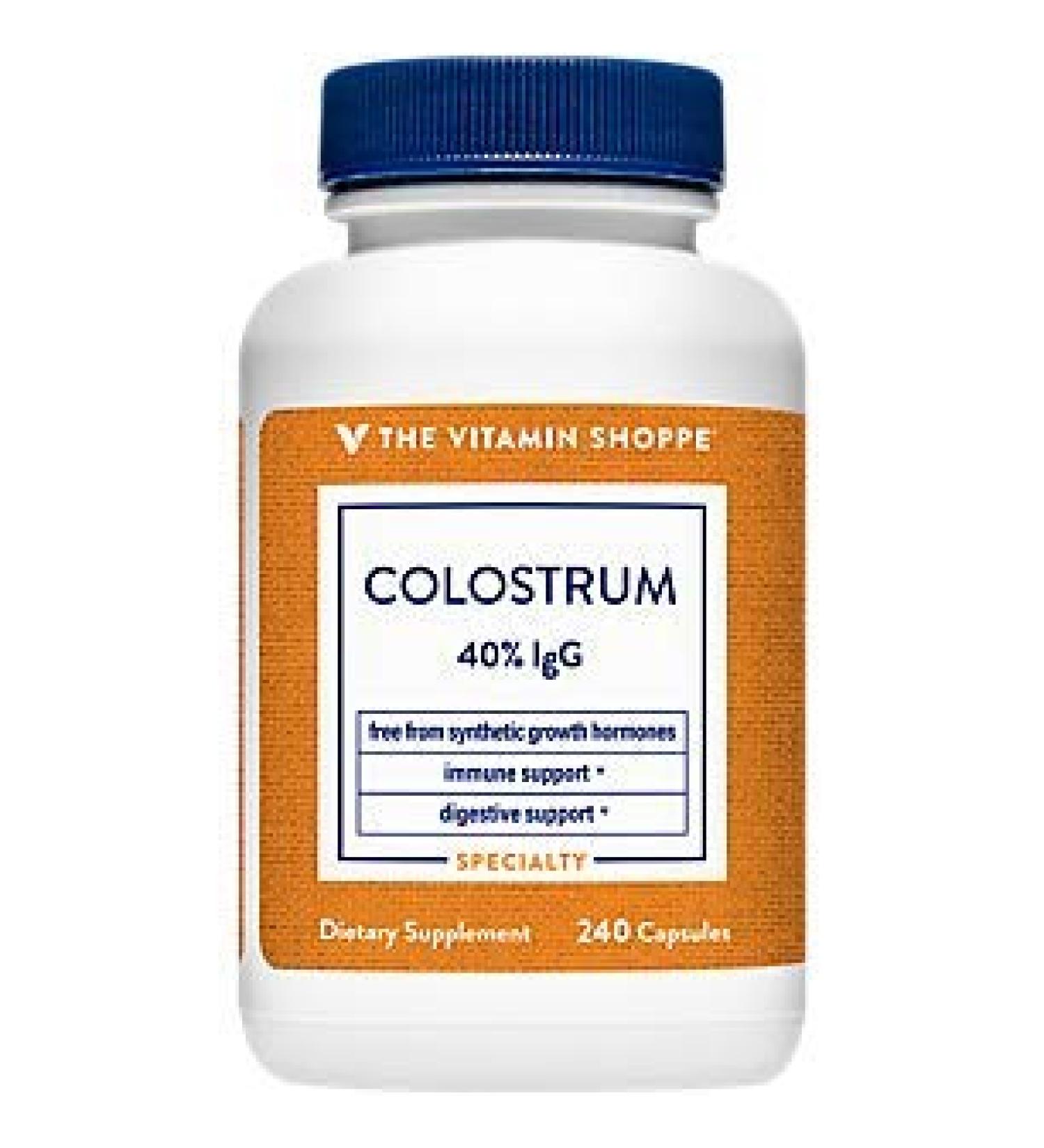 The Vitamin Shoppe Colostrum 40% IGG - Immune Health Support (240 Capsules) - Buy Online on GoSupps.com