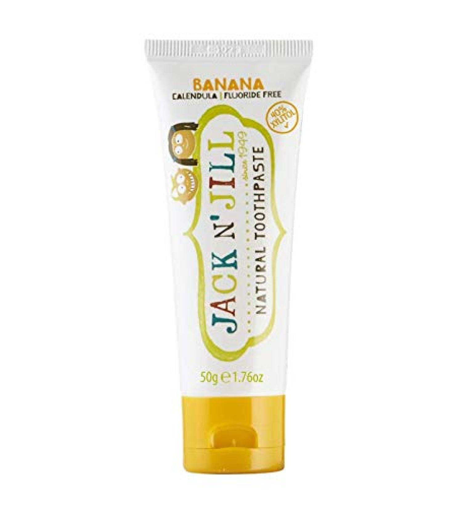Jack n Jill Organic Banana Toothpaste 1.76 oz - Natural Kids Oral Care - Buy Online on GoSupps.com