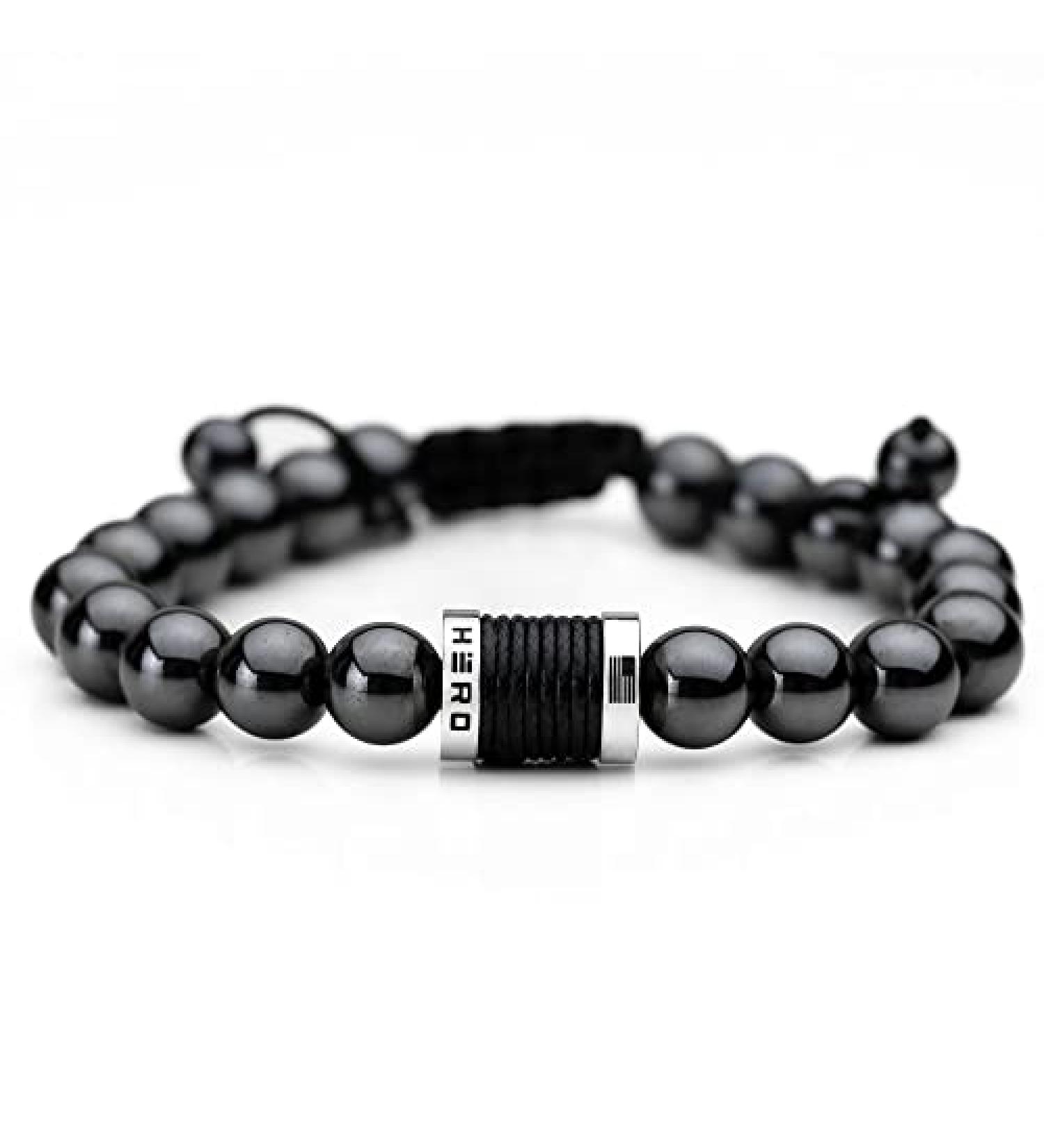 Magnetic Hematite Titanium Beads Bracelet - Unisex Magnetic Therapy Bracelet by Hero Company - Buy Online on GoSupps.com