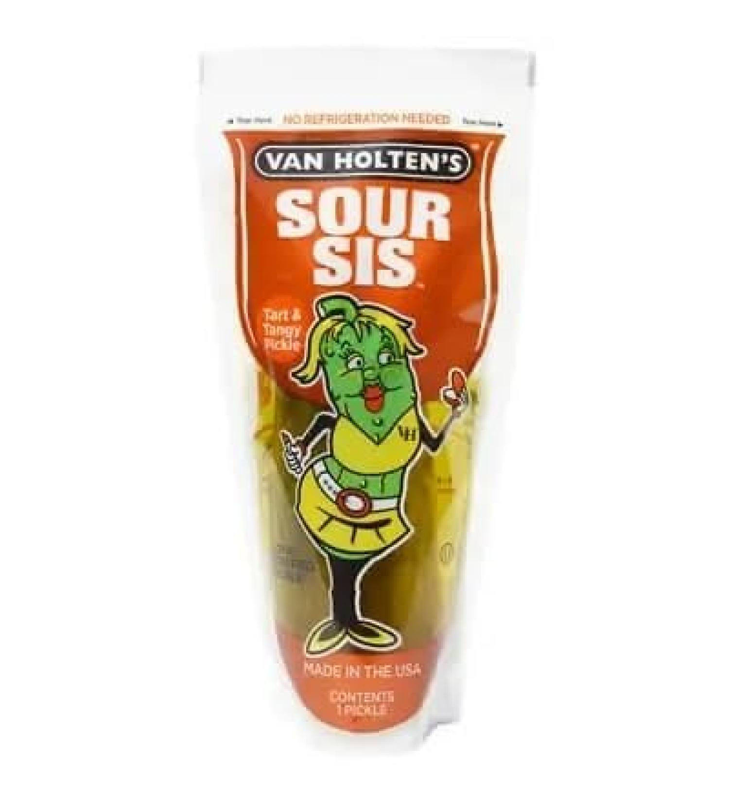 Candybox Sour cucumber van Holten s sour pimple - cucumber in the bag range - trial collection - pickled cucumber - unusual gift - fat -free gluten -free - 196 gram 1 pack sour Sour