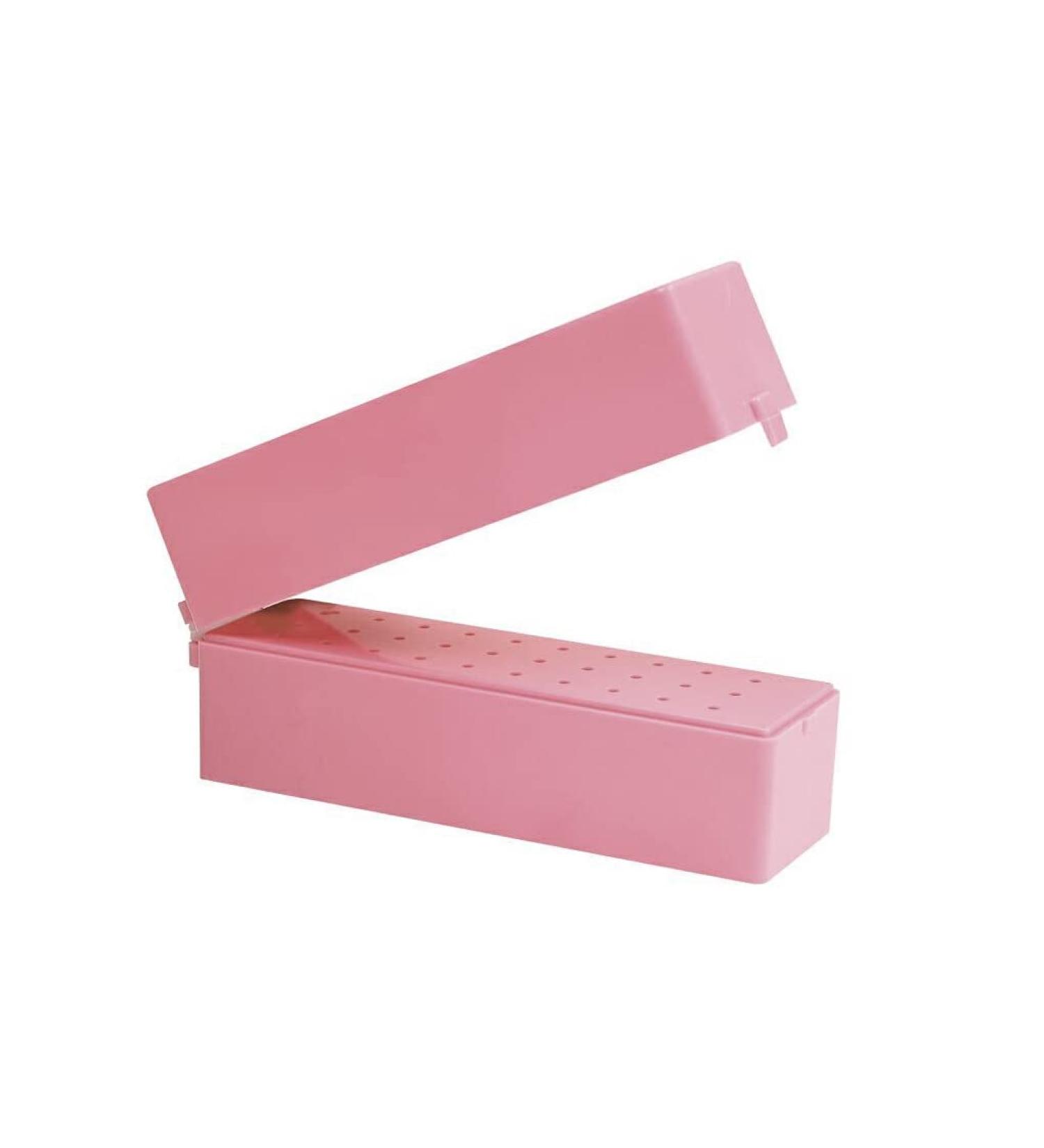 lmoikesz 30 Holes Nail Art Drill Storage Box Bit Holder Cover Tool Plastic Dustproof Case Manicure Accessories Organizer Pink - Buy Online on GoSupps.com