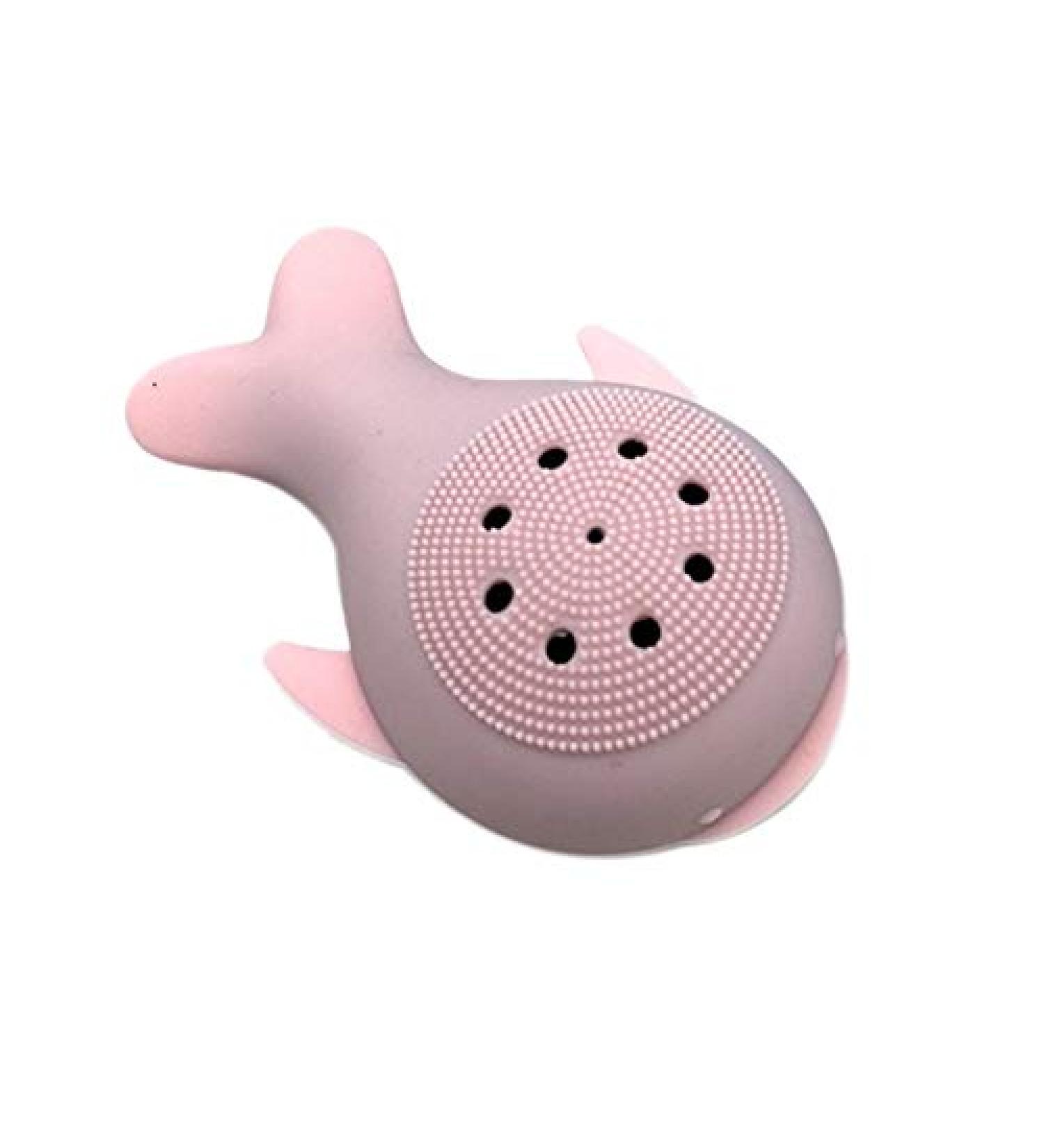 ISTOVO Silicone Face Cleansing Brush Facial Cleanser Whale Shape Facial Cleanser Exfoliator Face Scrub Washing Brush Pink - Buy Online on GoSupps.com