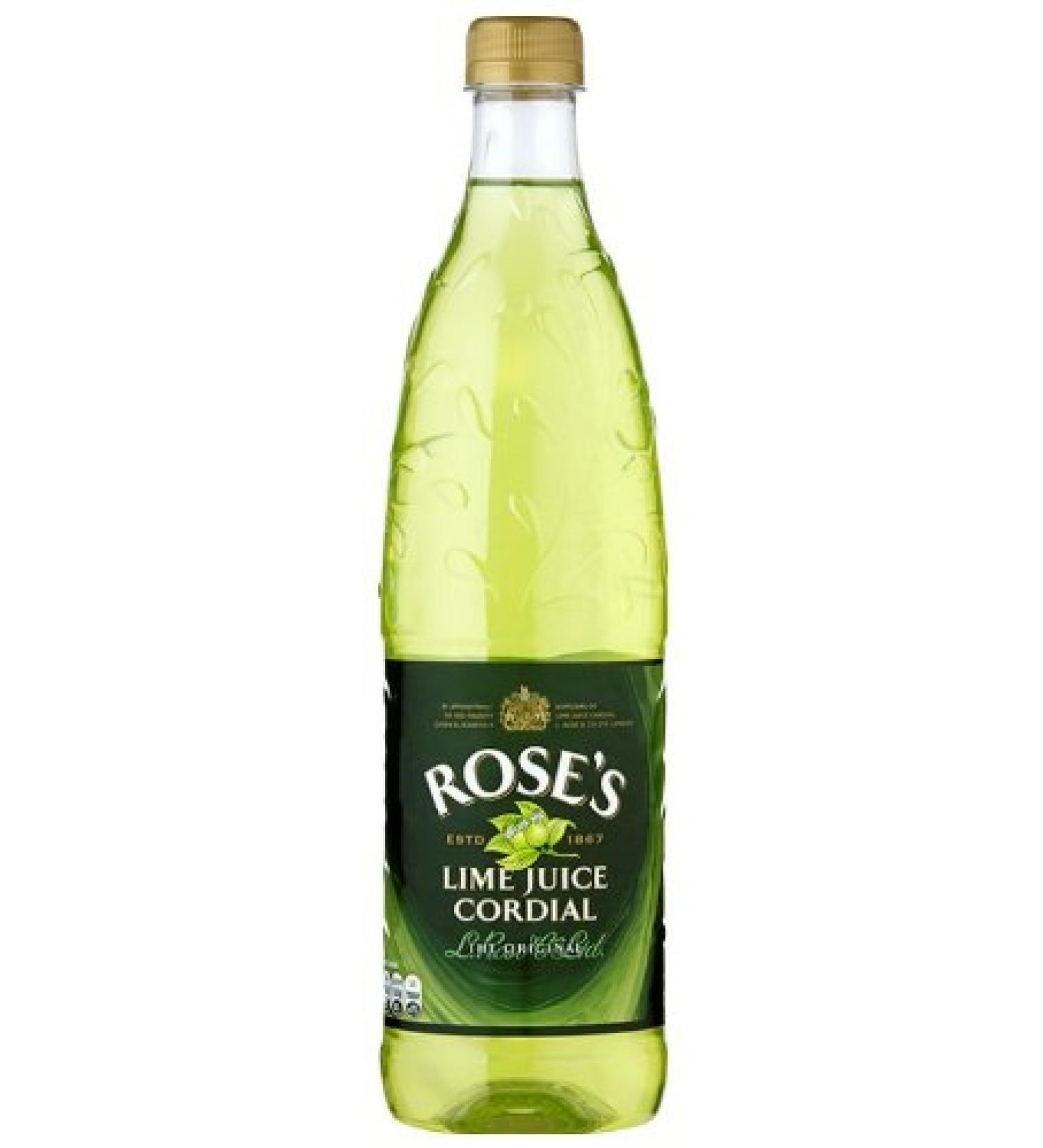 Rose's Sirop de Citron Vert Traditionnel 1 L - Pack de 12 - Buy Online on GoSupps.com