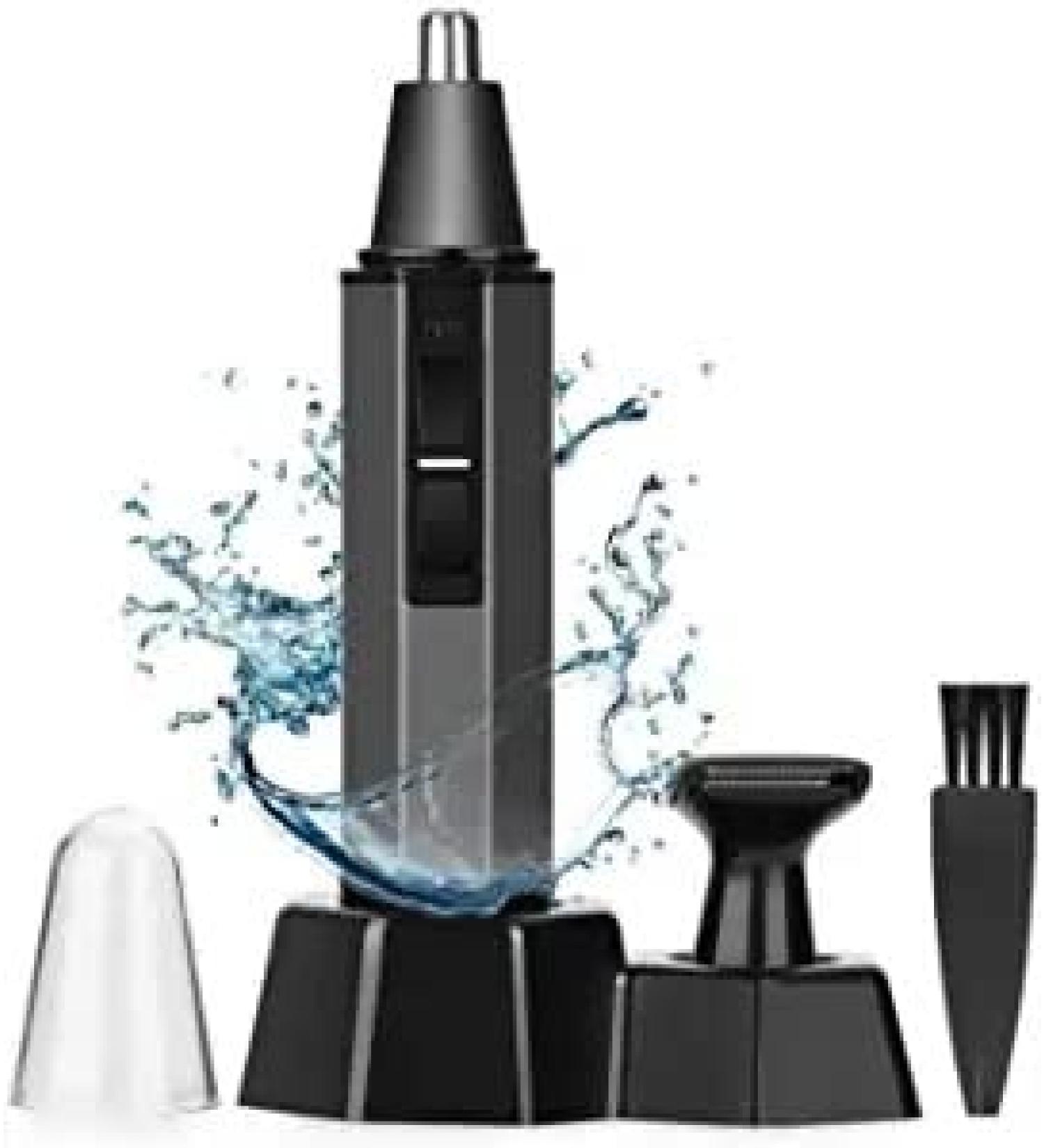 Professional Ear and Nose Hair Trimmer - Painless Waterproof Battery-Operated Clipper with Dual Edge Blades - Easy Unisex Grooming Tool - Buy Online on GoSupps.com