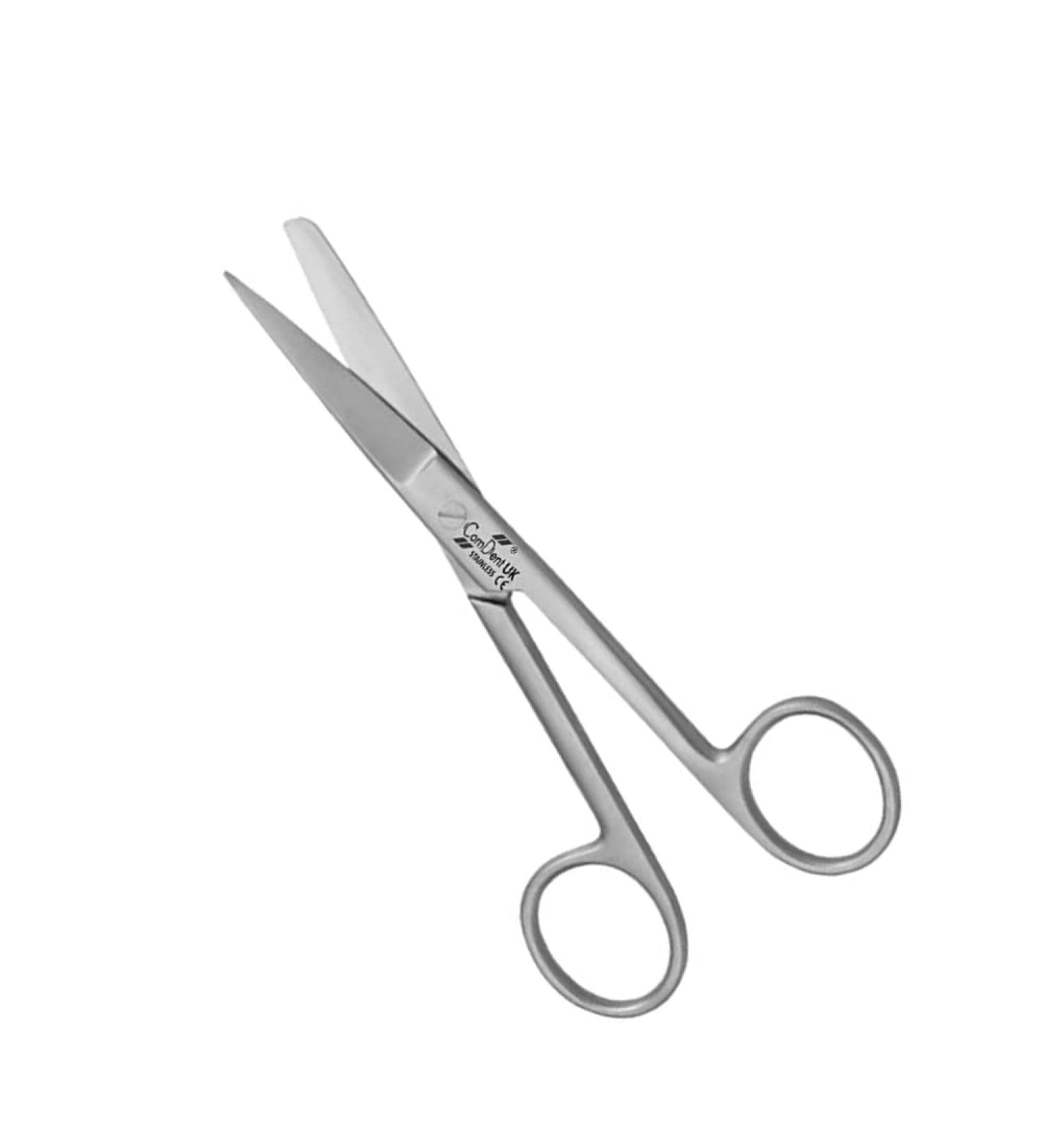 Dressing Scissors 14cm First Aid Veterinary Use Nursing Scissors Home Office All Purpose Scissors (Sharp/Blunt - Straight)