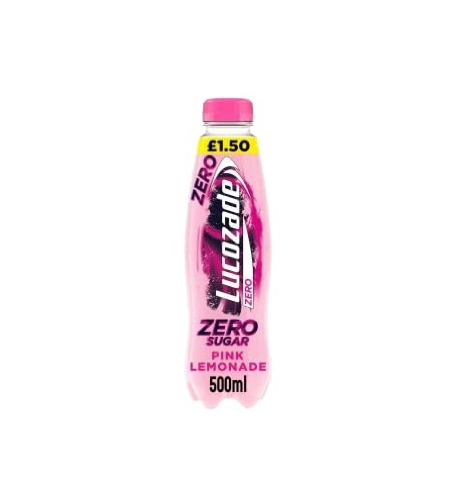 Lucozade PINK LEMONADE Bottles 12 x 500ml PMP