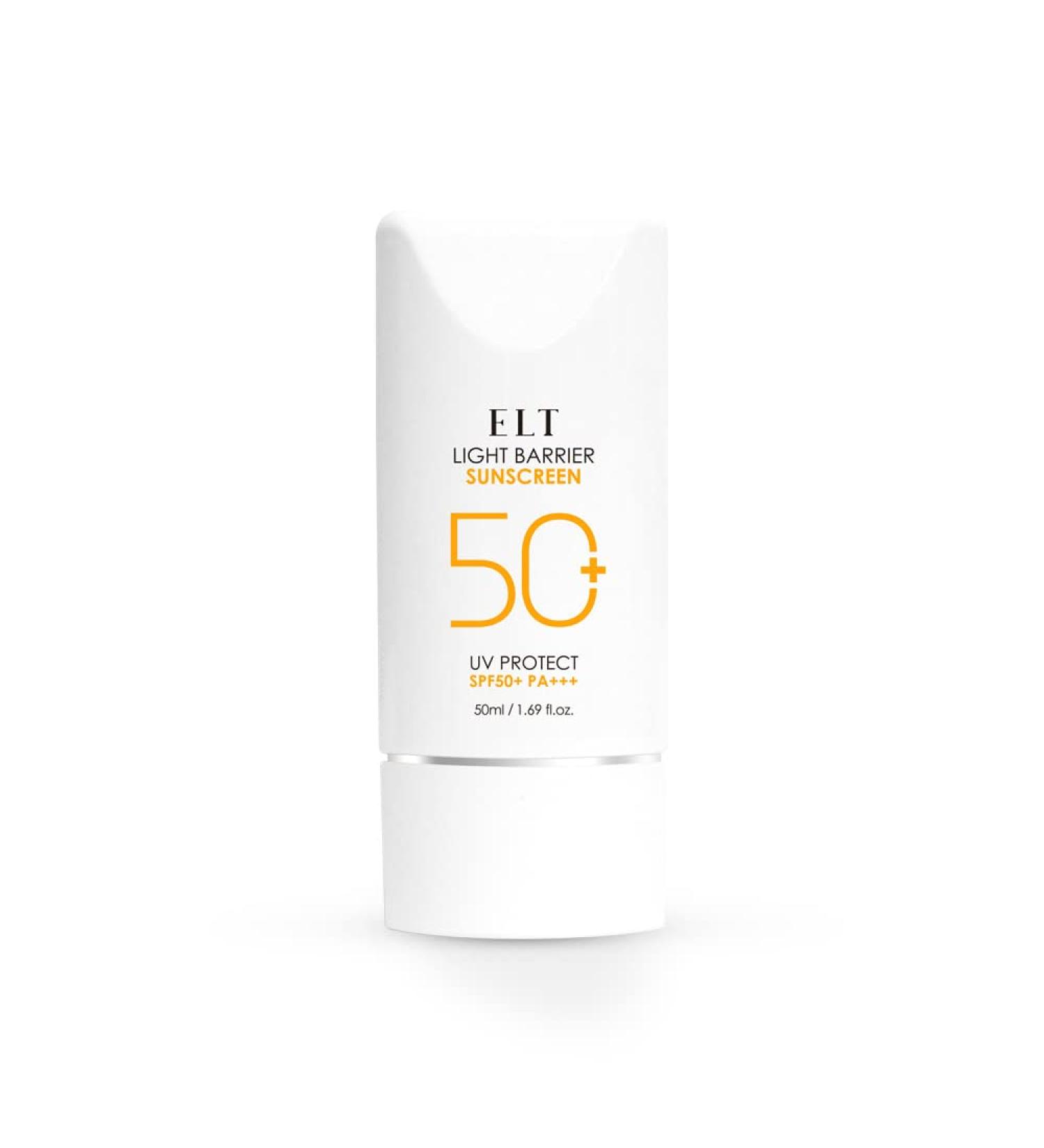ELT Light Barrier Sunscreen SPF50+/PA+++ 50ml | Non-Sticky Korean Sunblock | Hydrating Facial Suncream - Buy Online on GoSupps.com