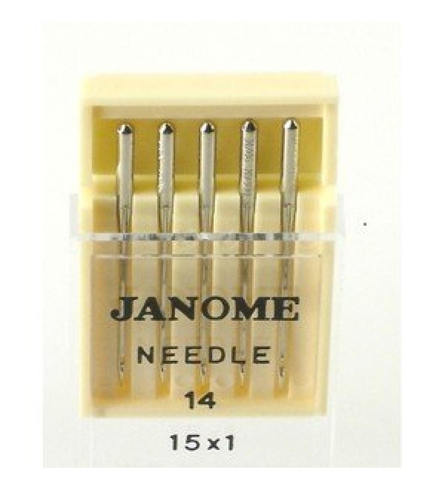 Janome Sewing Machine Needle Universal Size 14 in 5 Needles per Pack