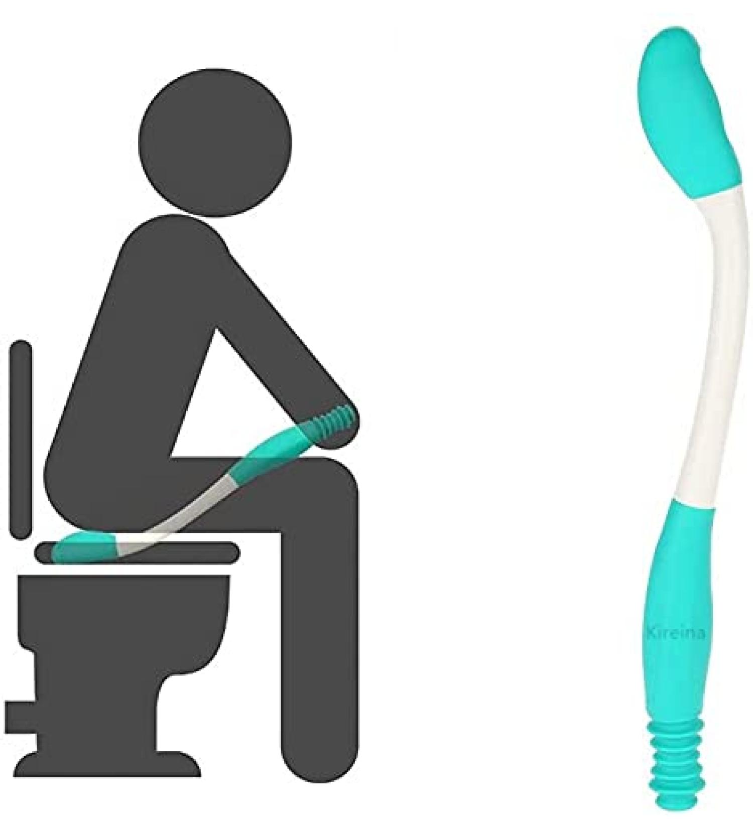 Kirina Toilet Plastering Aid - Easy Wipe Comfort Handle for Effortless Hygiene | Long-Range Bottom Wiper & Tissue Grip - Buy Online on GoSupps.com