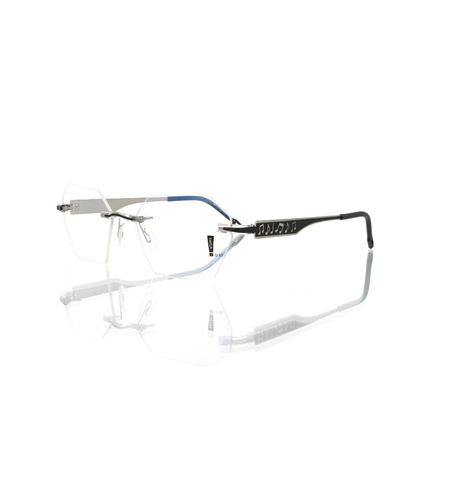 switch it set Combi 3330 interchangeable temples in the color black-silver-matt "Notes"