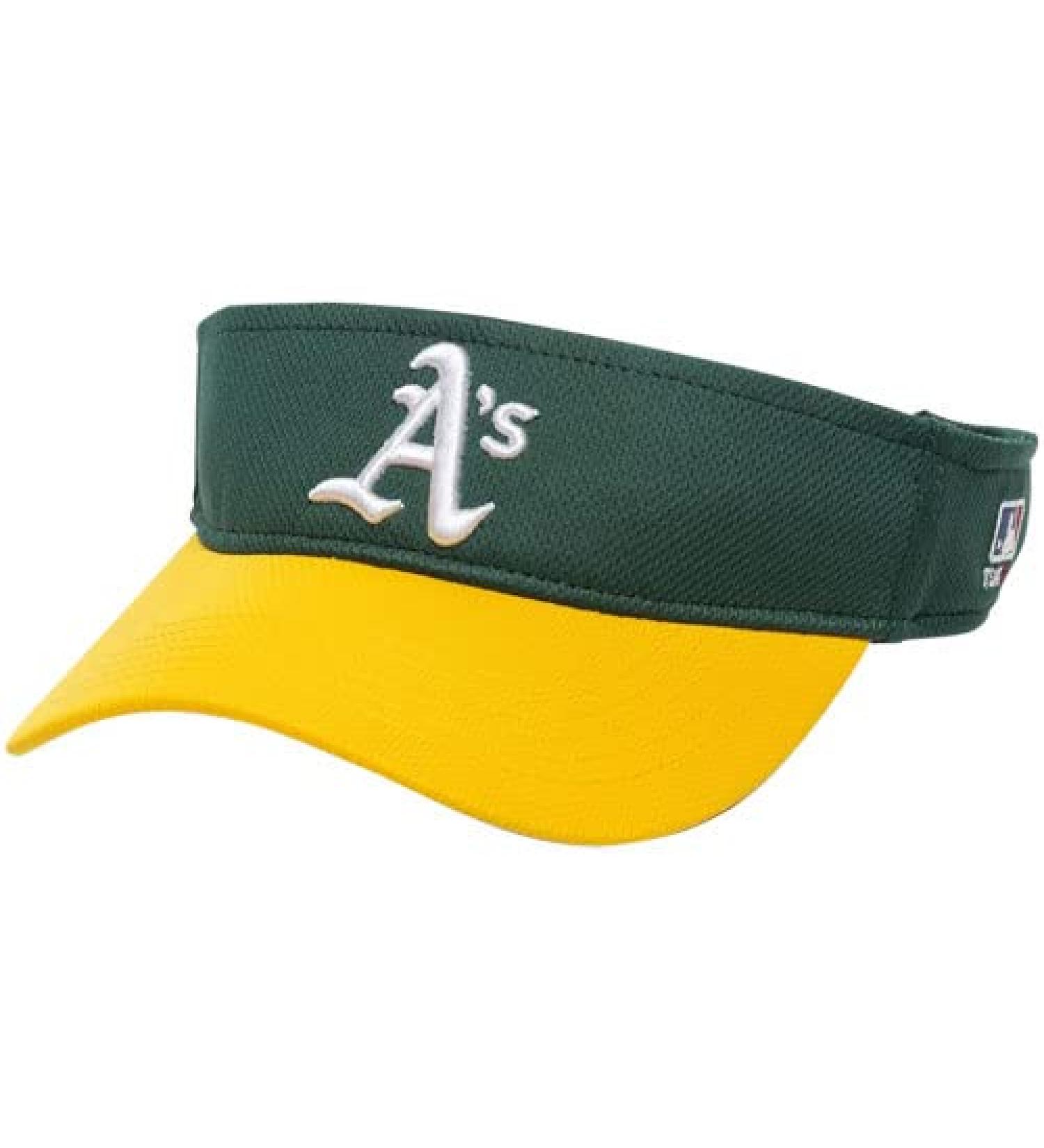 OC Sports Oakland Athletics A's MLB Two Tone Golf Sun Visor Hat Cap Adult Men's Adjustable