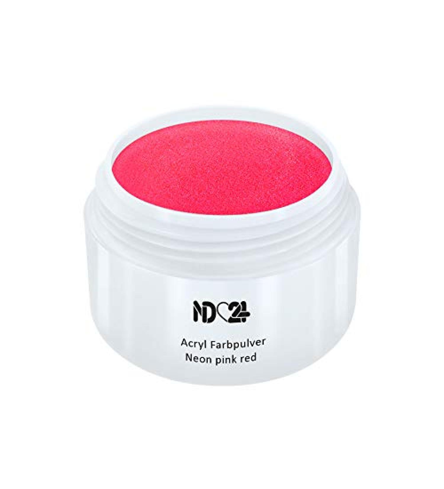 Acrylic Color Powder Neon Pink Red - Studio Quality 5g | Finest Neon Powder for Nail Art | International Shipping Available - Buy Online on GoSupps.com