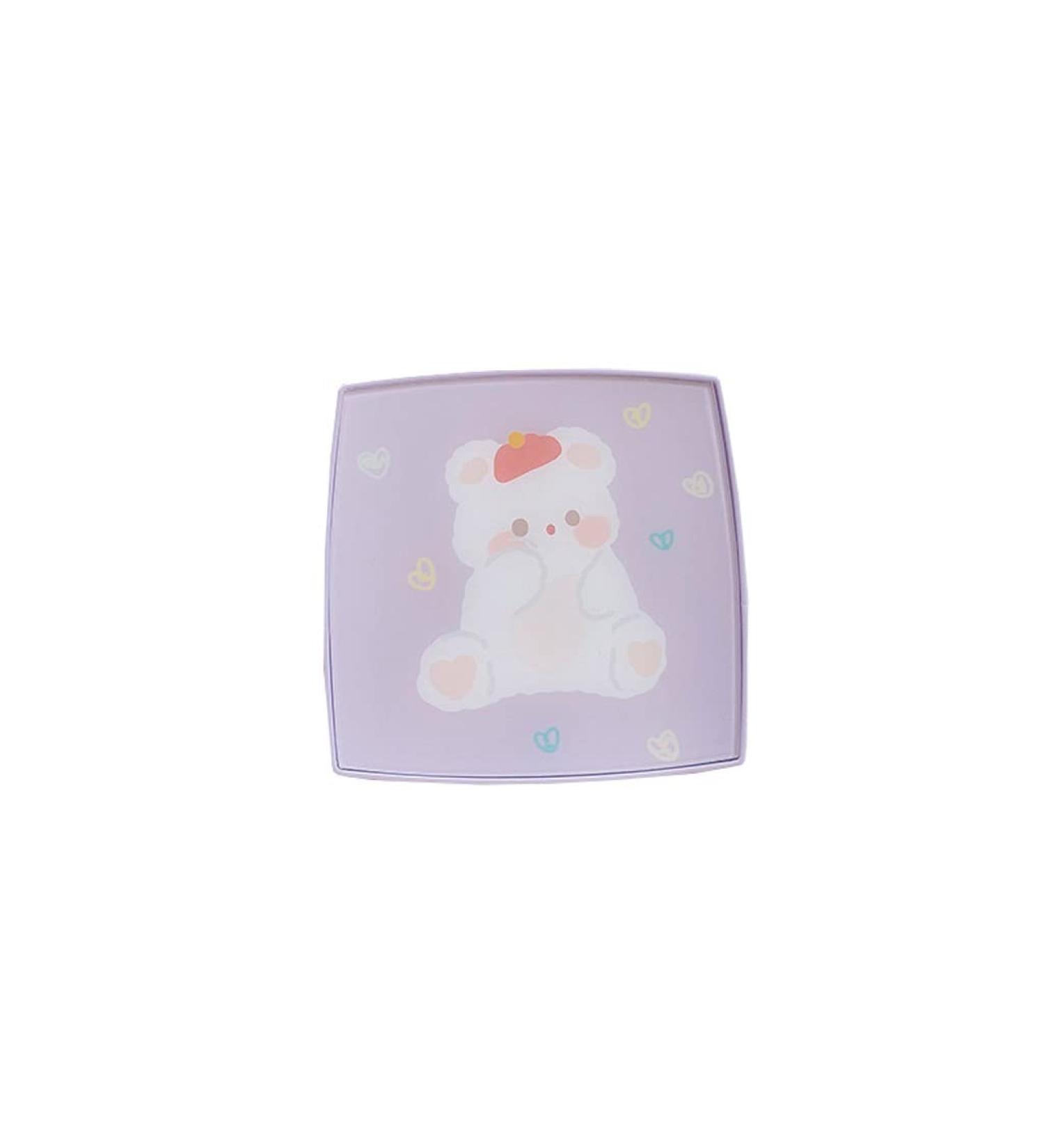 Xming Pink Purple Cartoon Cosmetic Contact Lens Box - Portable Care Companion for Contact Lenses - Buy Online on GoSupps.com