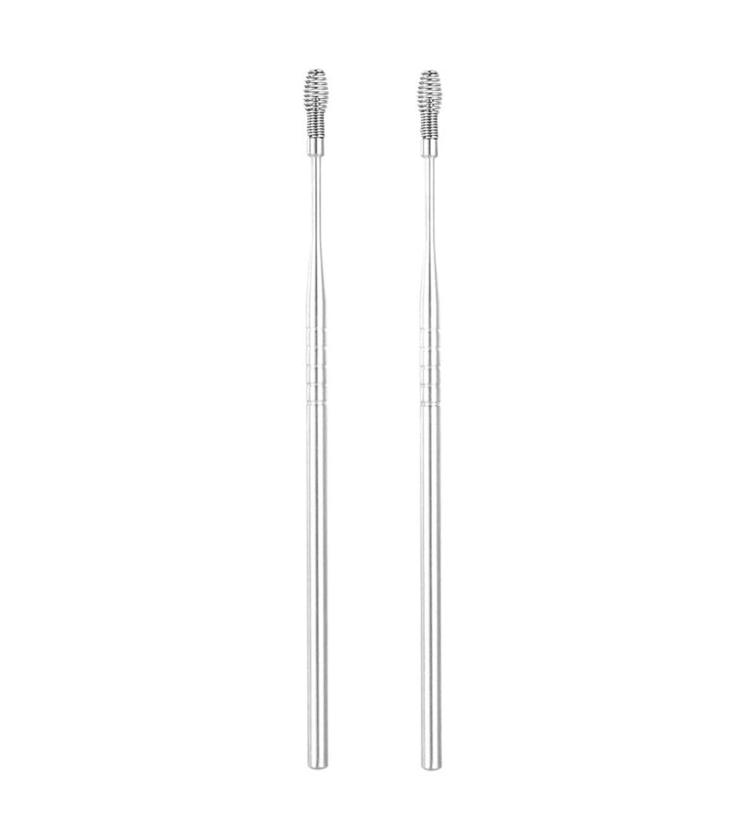 Madi Kay Designs Stainless Steel Ear Pick Curette Set - Earwax Remover Spiral Spring Earpick for Ears Cleaning - Buy Online on GoSupps.com