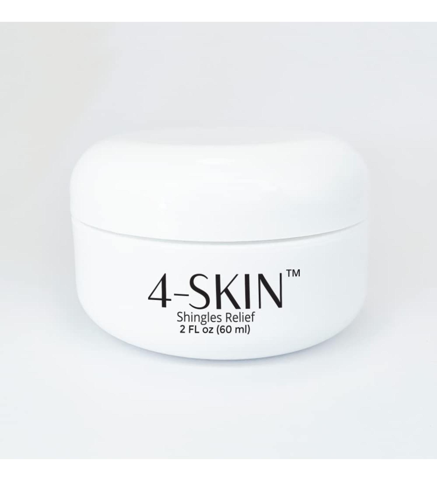 4-SKIN Shingles Relief Moisturizer - Instant Pain & Itch Relief | Soothes, Moisturizes & Protects | 100% Plant Based Organic Vegan Formula | No Parabens or Petroleum - Buy Online on GoSupps.com