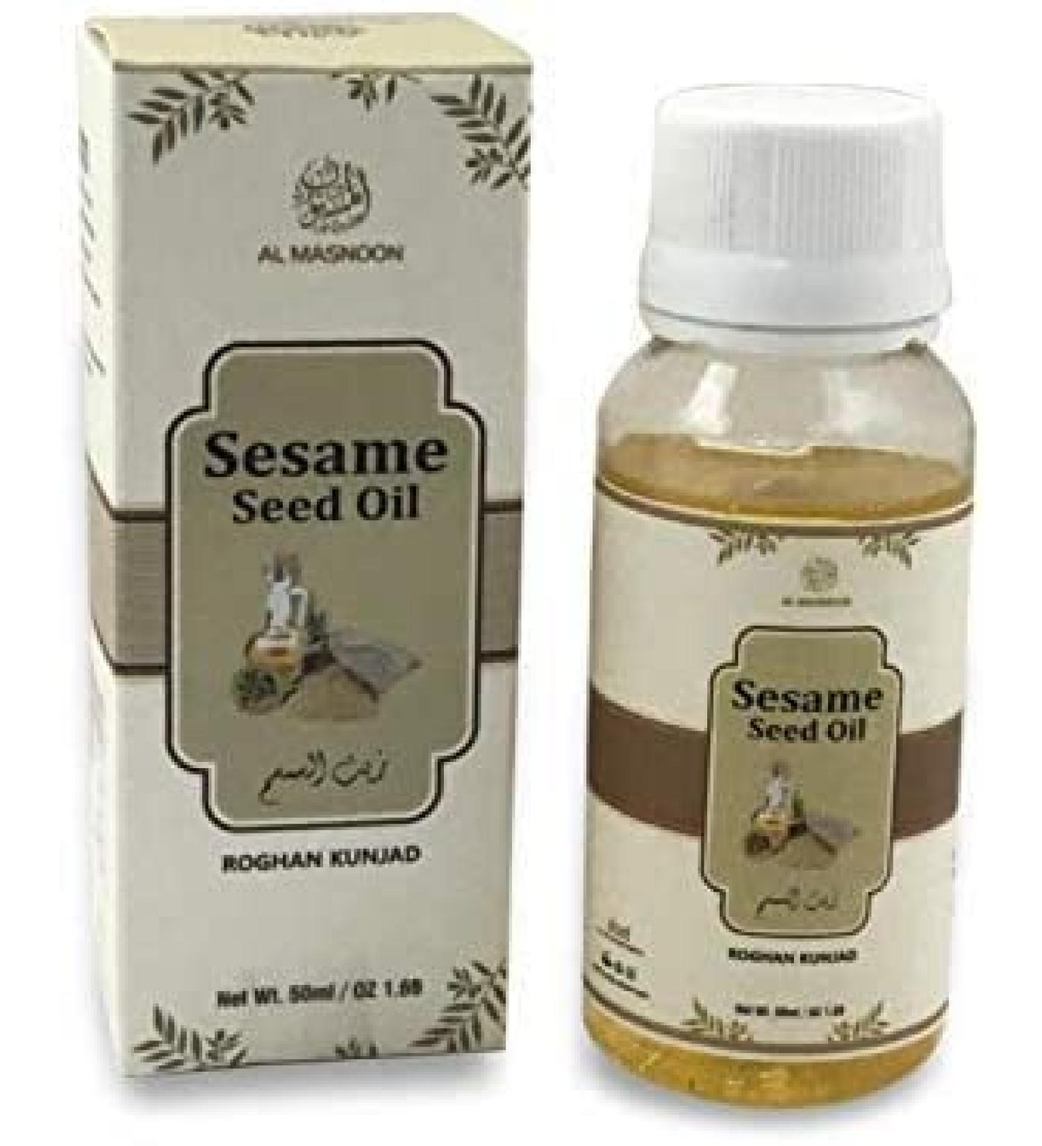 SHN AL MASNOON Sesame Seed Oil 50ml | roghan e kunjad/ Till ka Tail 100% Pure & Natural 50 ml