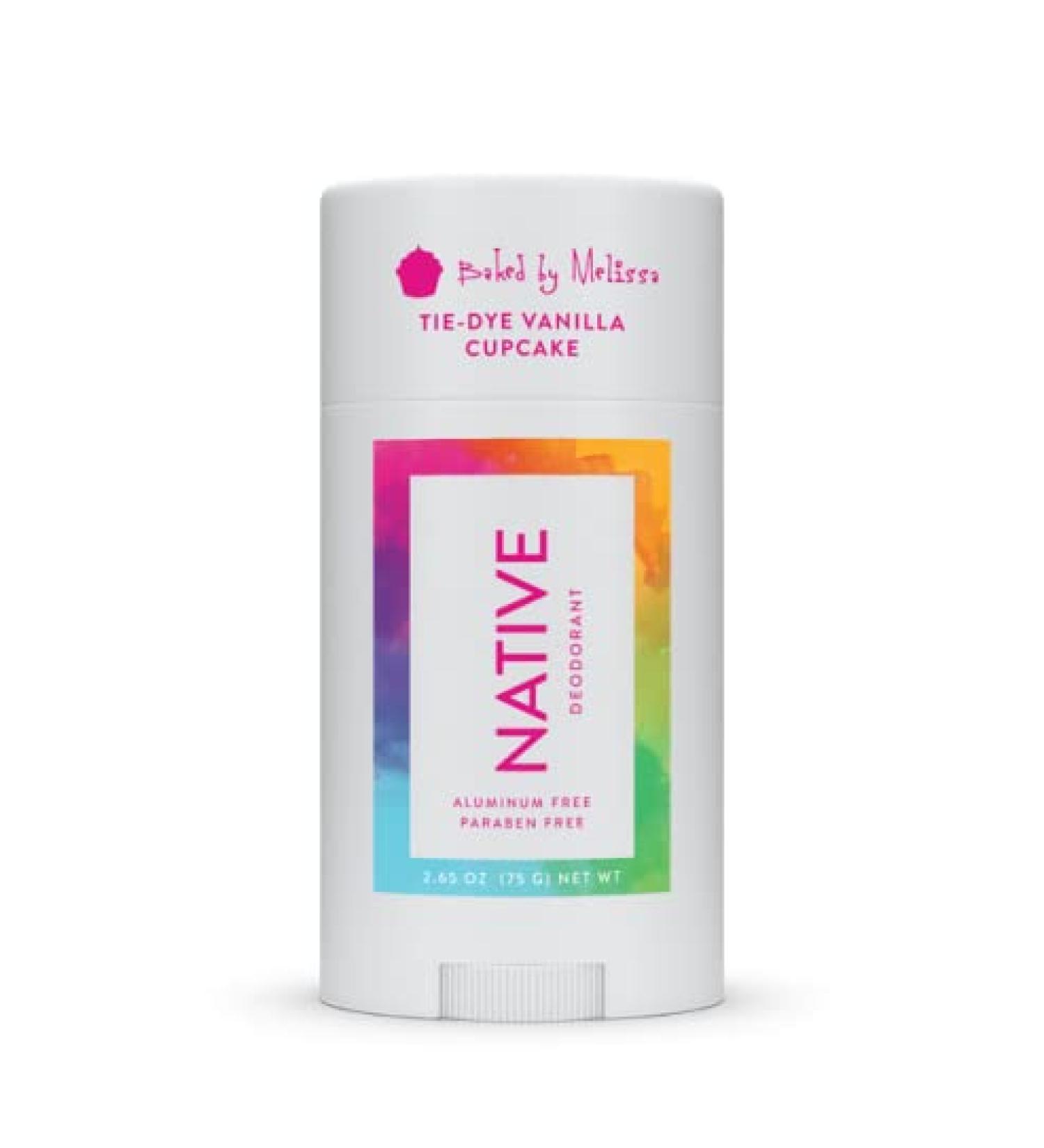 Native Deodorant Tie-Dye Vanilla Cupcake Paraben Aluminum Free 2.65 oz