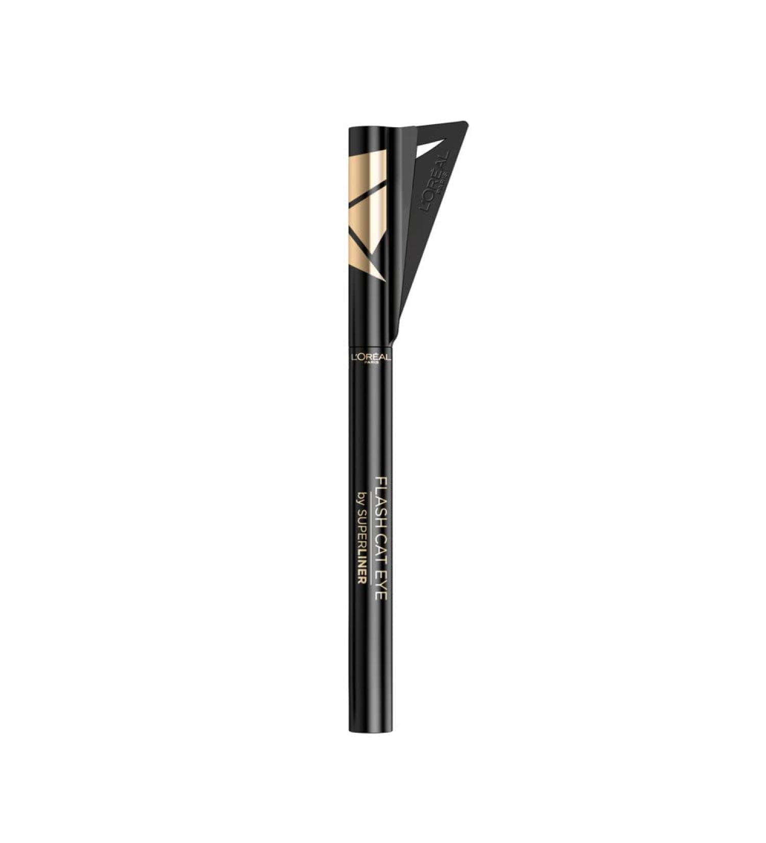 L'Or al Paris Waterproof Eyeliner with Stencil - 24h Hold Super Liner Flash Cat Eye No. 01 Black - Shop Internationally - Buy Online on GoSupps.com