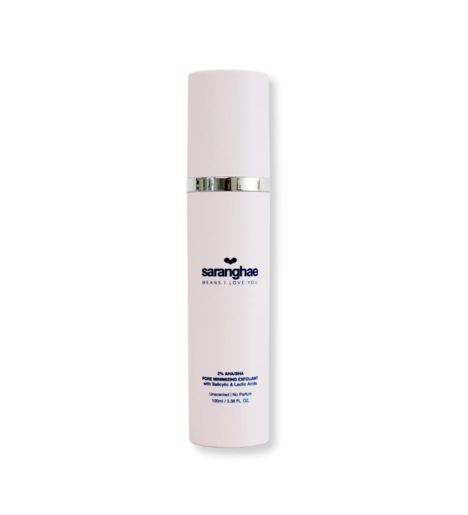 Love Saranghae AHA BHA Pore Refining Exfoliant 2% Salicylic & Lactic Acid Liquid Toner Smooth & Clarify Skin Fragrance-Free Non-Irritating 4 fl oz - Buy Online on GoSupps.com