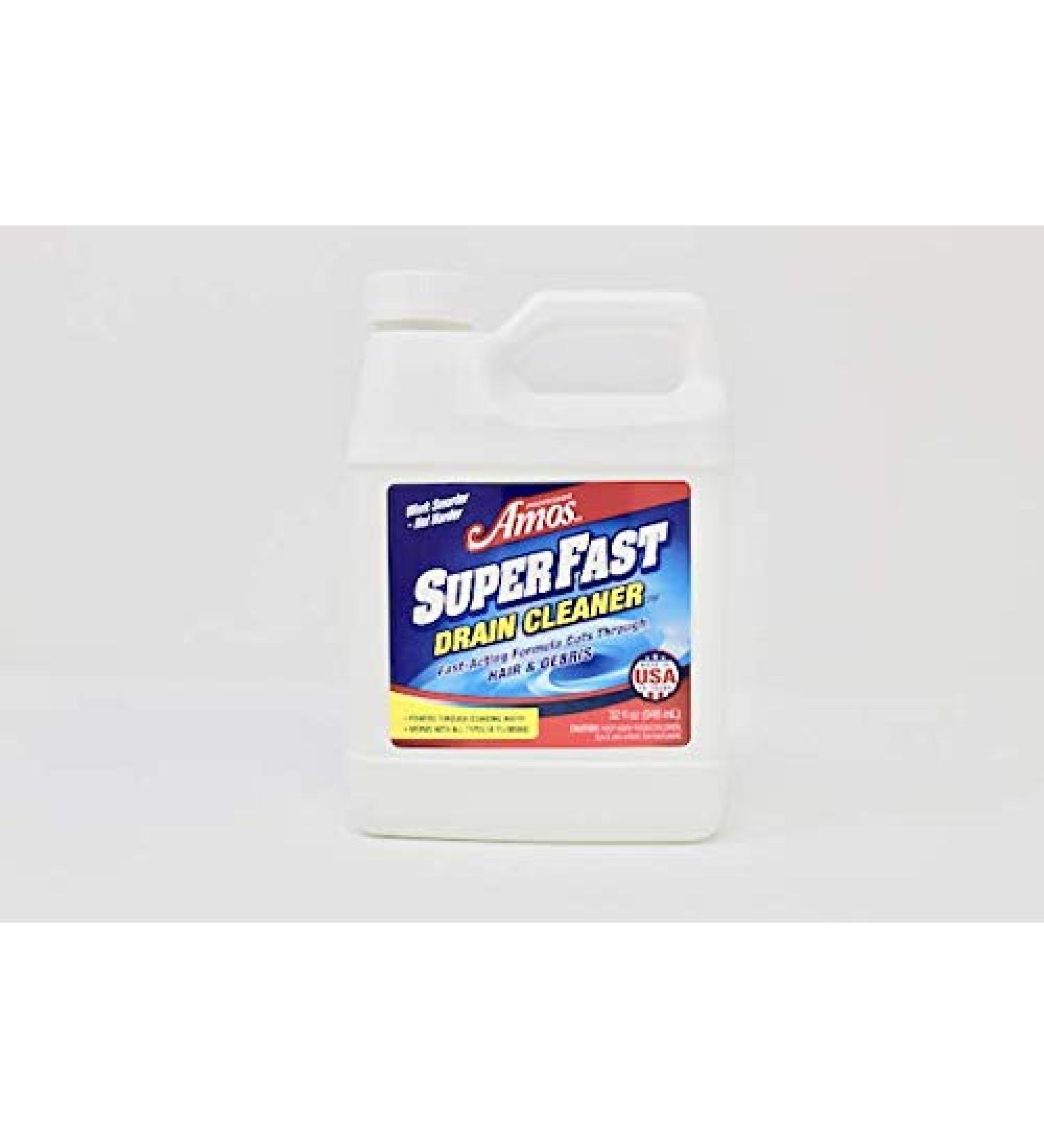 Professor Amos Superfast Drain Cleaner - Dissolves Hair, Grease, Food & Build Up Fast - 4-6 Applications - Buy Online on GoSupps.com