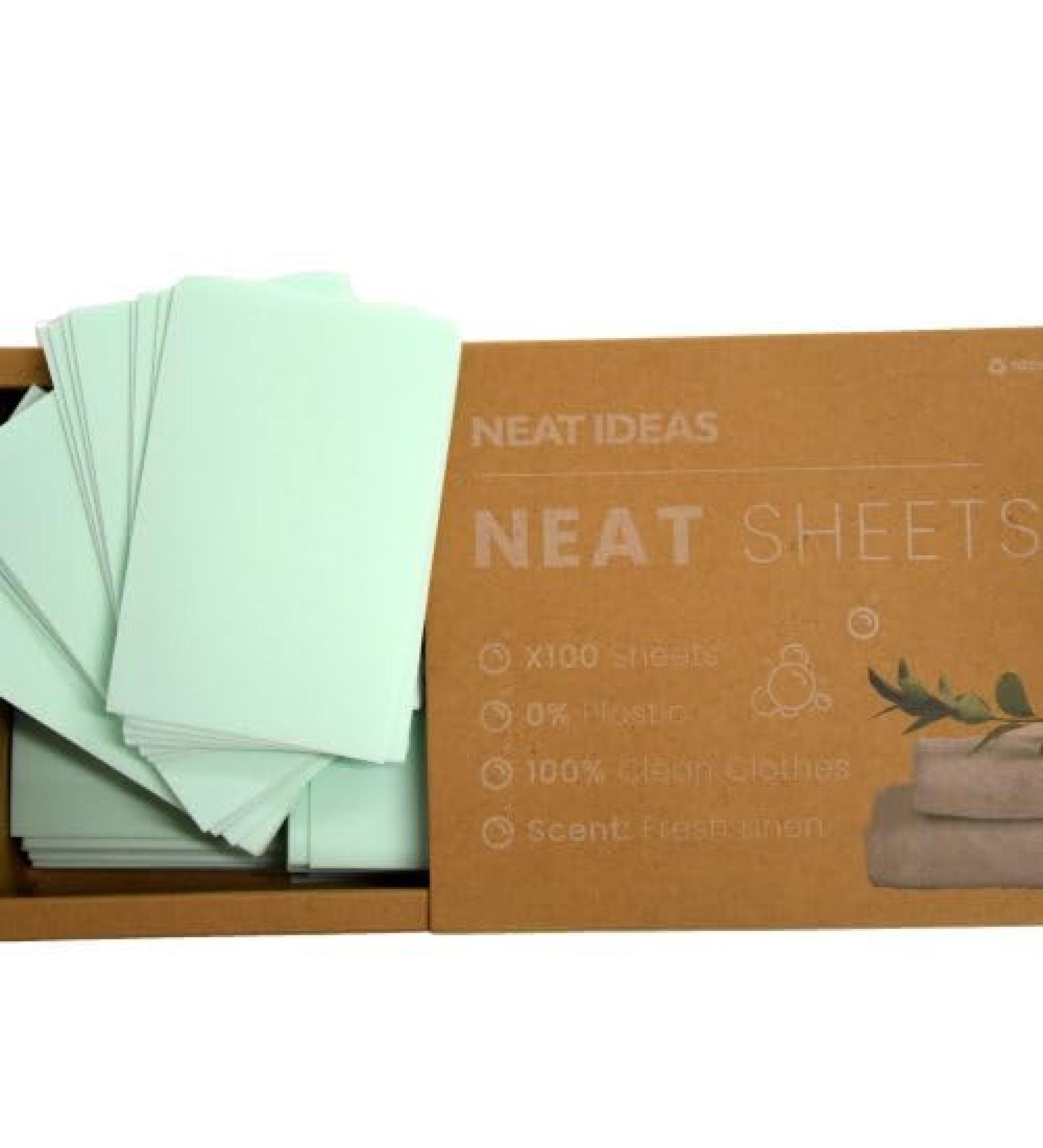 Neat Ideas - Neat Sheets Eco-Friendly Laundry Sheets 100 x sheets 0% Plastic Echo