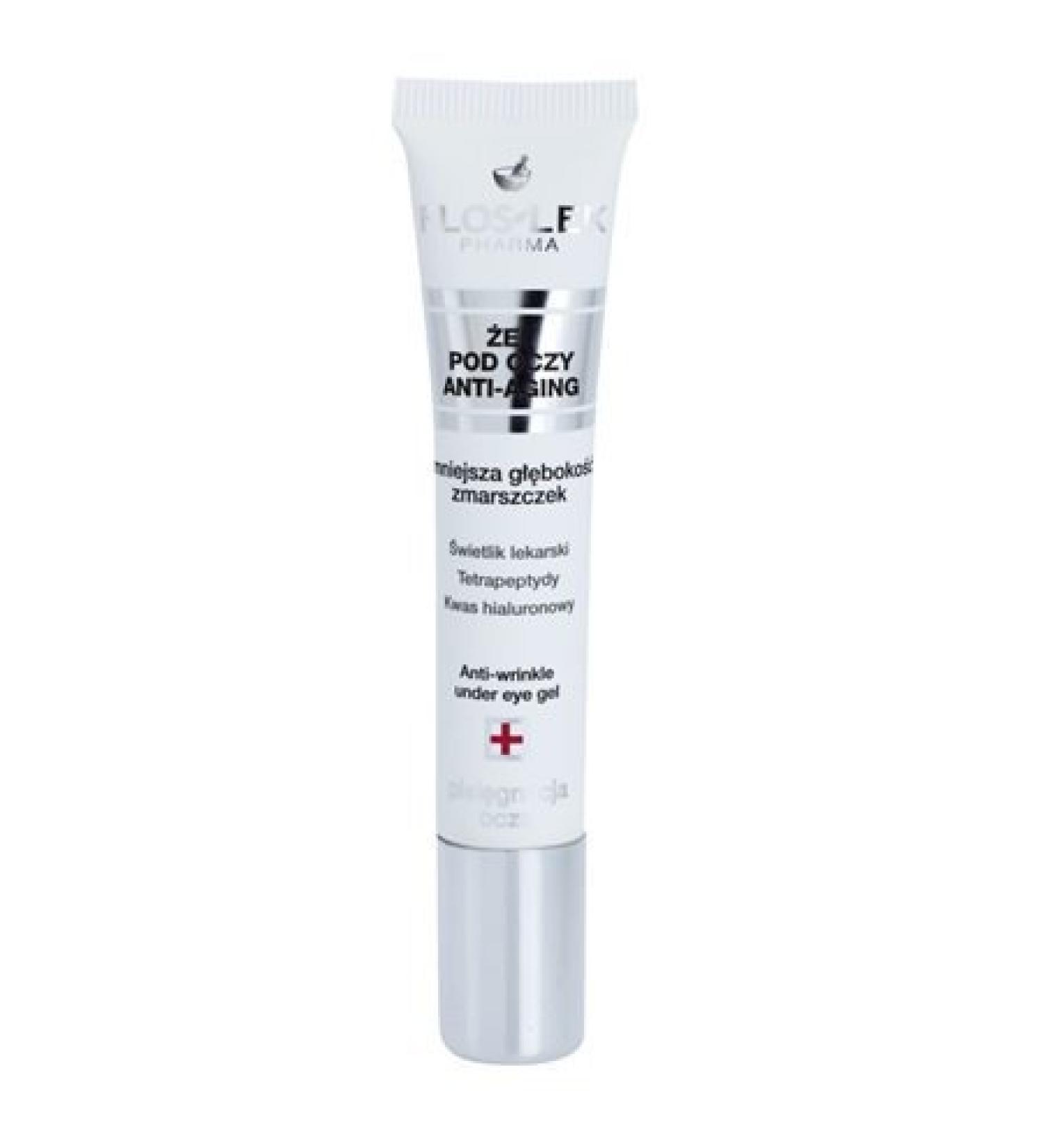 Pharma Eye Care Eye Gel With Anti-Wrinkle Effect (Eyebright Extract Hyaluronic Acid Tetrapeptides) 0.5 oz