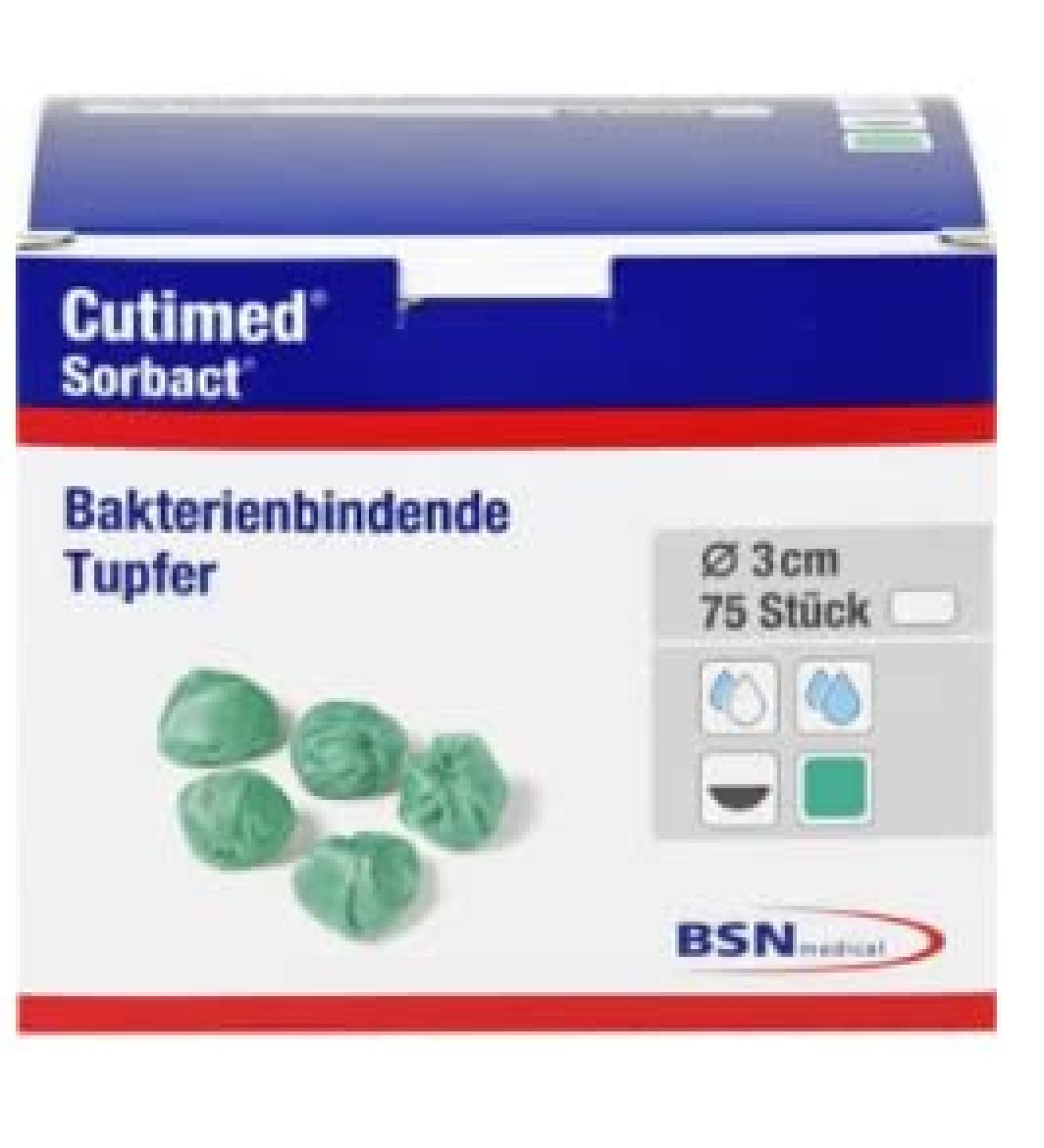 Cutimed Sorbact Swabs Walnut Size 75 pcs