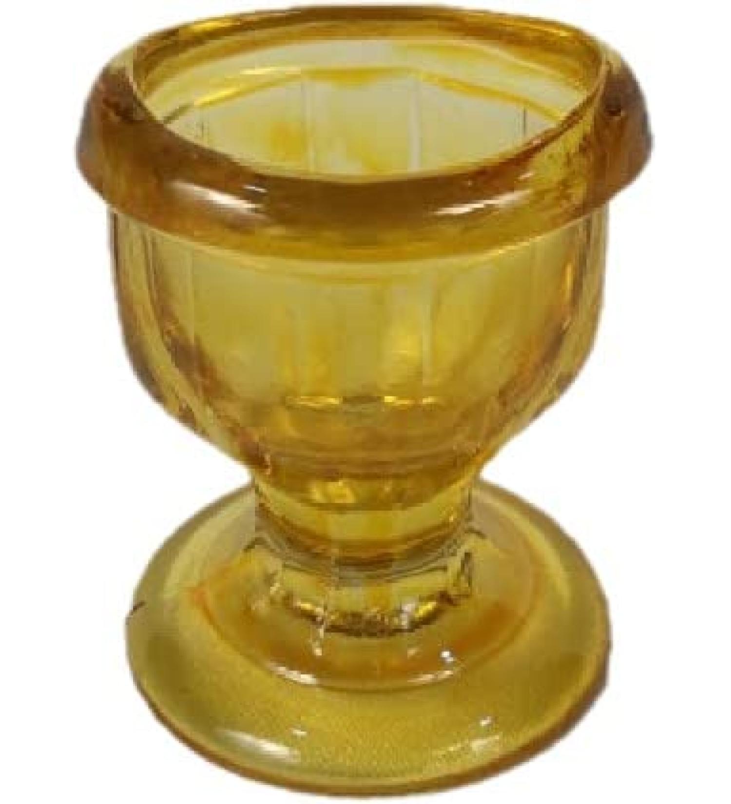 Engineering Design Glass Eye Wash Cup - Eye Shaped Rim for Effective Cleansing (Yellow) - Buy Online on GoSupps.com