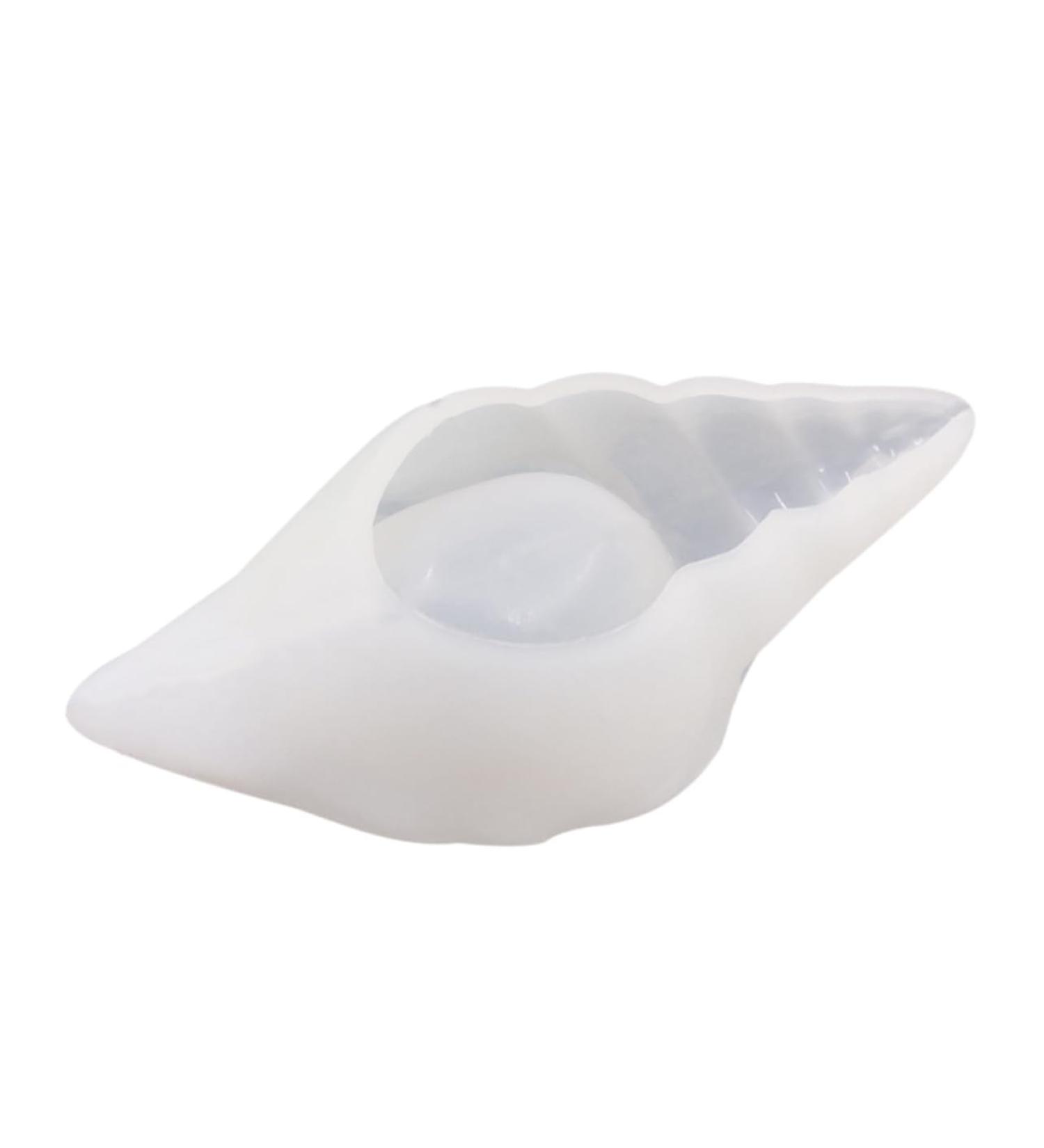 STOBOK Conch Storage Box Silicone Molds Epoxy Crafts Mold Tray Casting Mold Silicone Tool Three-dimensional White 12.9x6.4cm - Buy Online on GoSupps.com