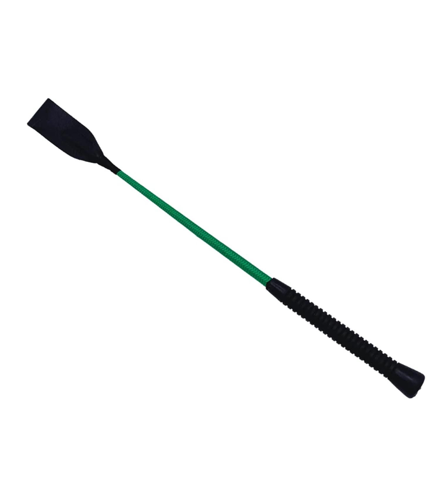 Deluxe Jump Bat 18 Inch Riding Crop Horse Equestrian English with Fiberglass Shaft and Thick Leather Slapper Color Choice Black, Blue, Green, Fuchsia, Pink, Purple, Red, or Yellow