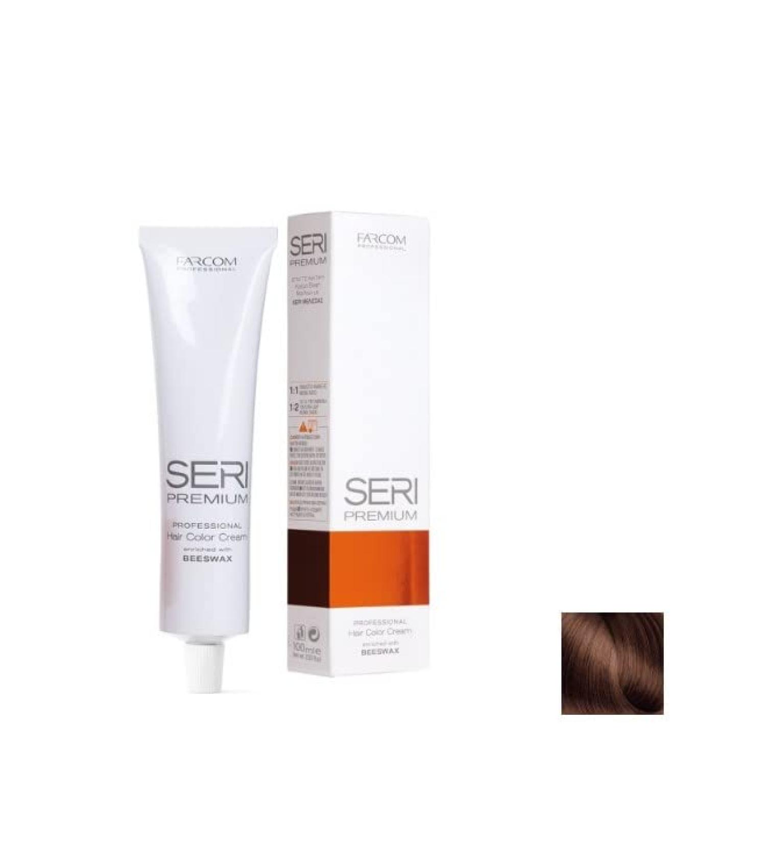 Farcom Seri Premium Hair Color Cream Permanent Cream Hair dye Colorant 60ml - 06.52 Chocolate Dark Blonde - Buy Online on GoSupps.com