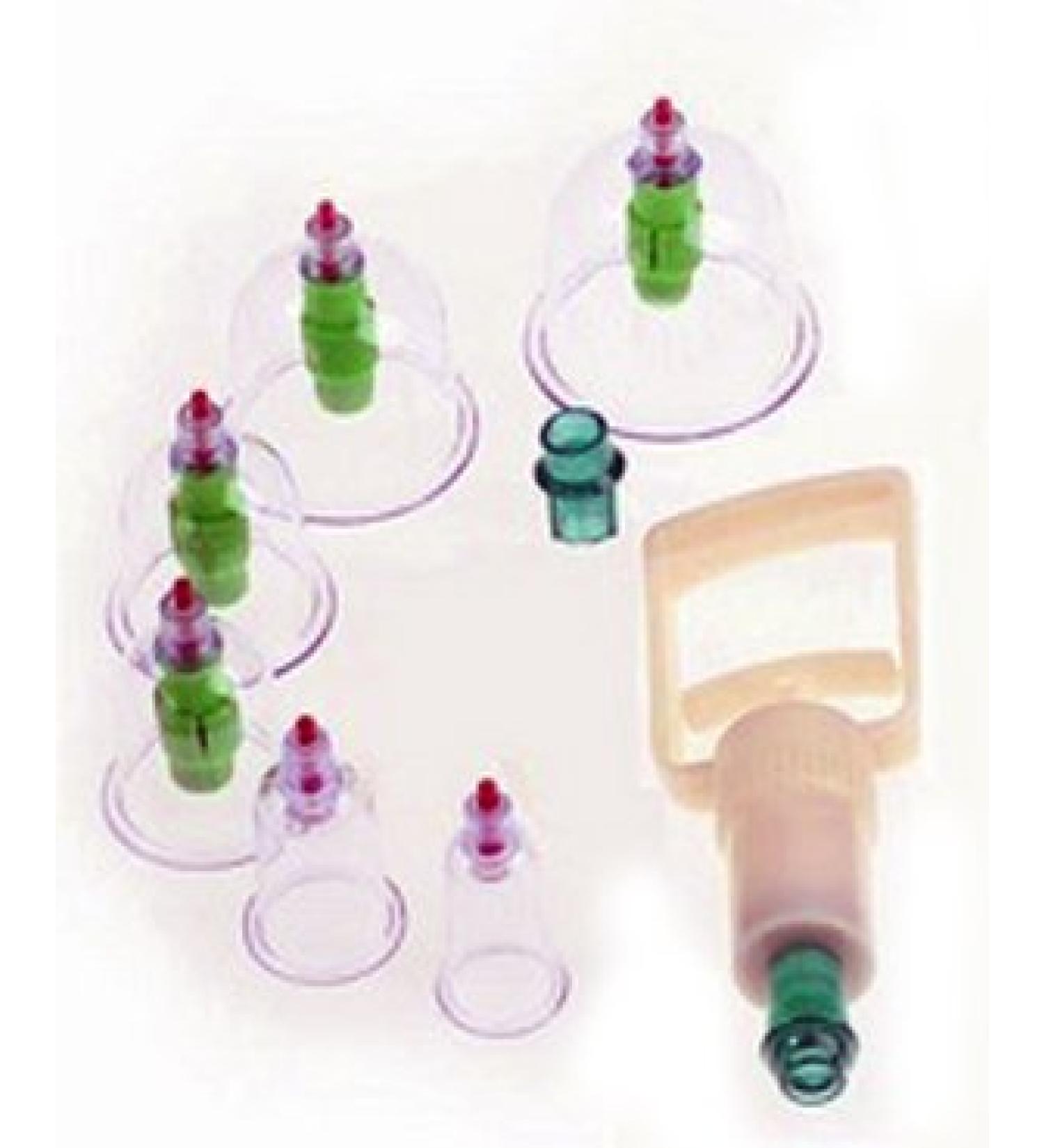 Set of 6 magnetic cuppings according to Chinese medicine