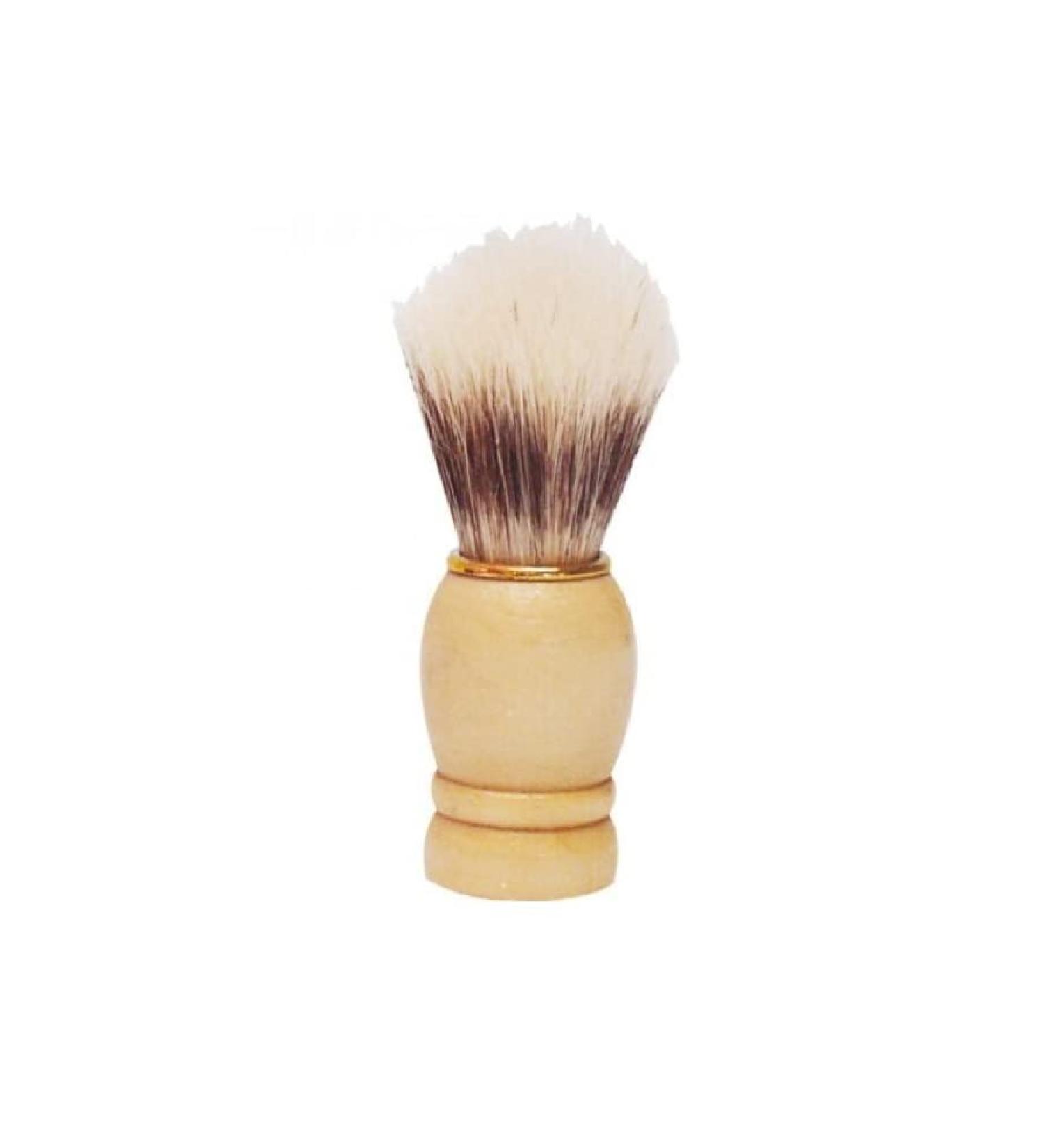 Sonnenscheinschuhe Small shaving brush with wooden handle and nylon bristles 9cm travel shaving