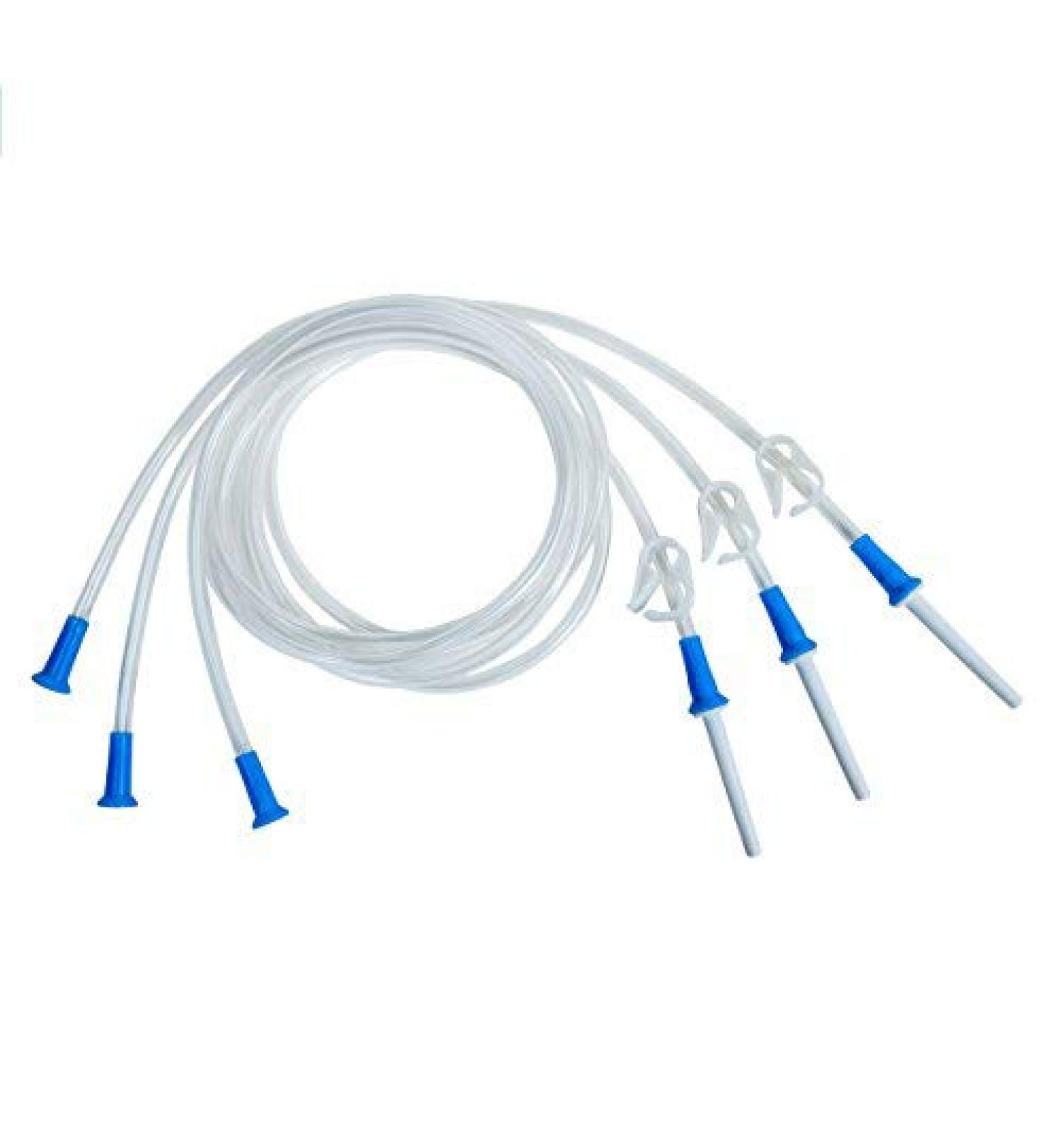 HealthAndYoga(TM) Replacement Enema Tubing - 1.5 Meter, Super Economical, Hygienic PVC - 3 Set with Clamp and Nozzle - Buy Online on GoSupps.com