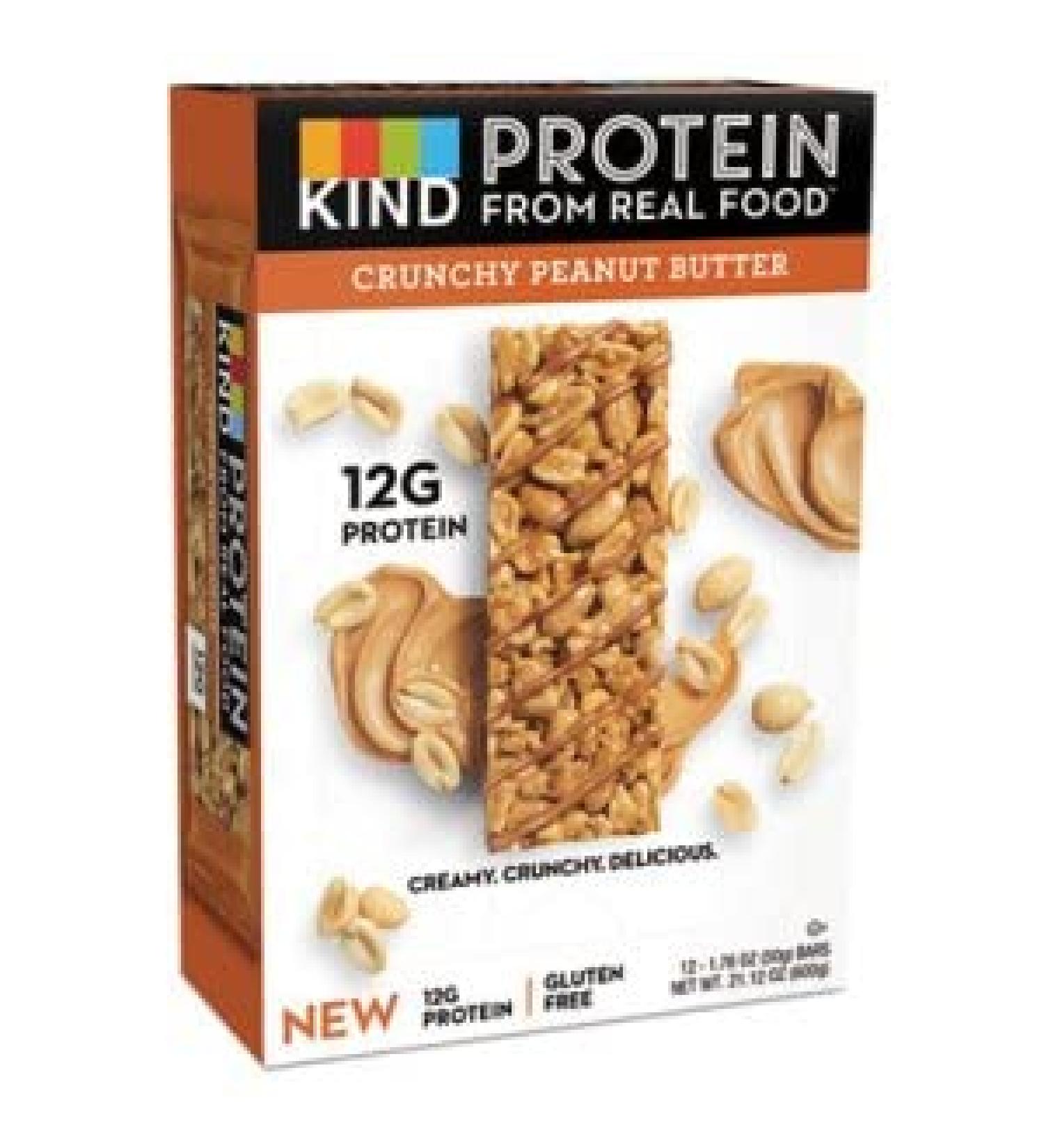 Kind Protein From Real Food Crunchy Peanut Butter Bar 1.76 Ounce - 12 per case